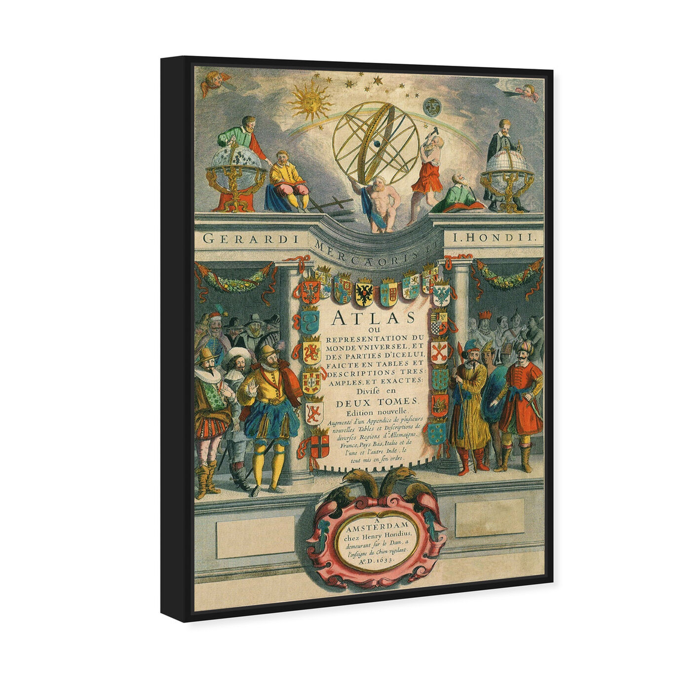 Angled view of Atlas Monde featuring classic and figurative and renaissance art.