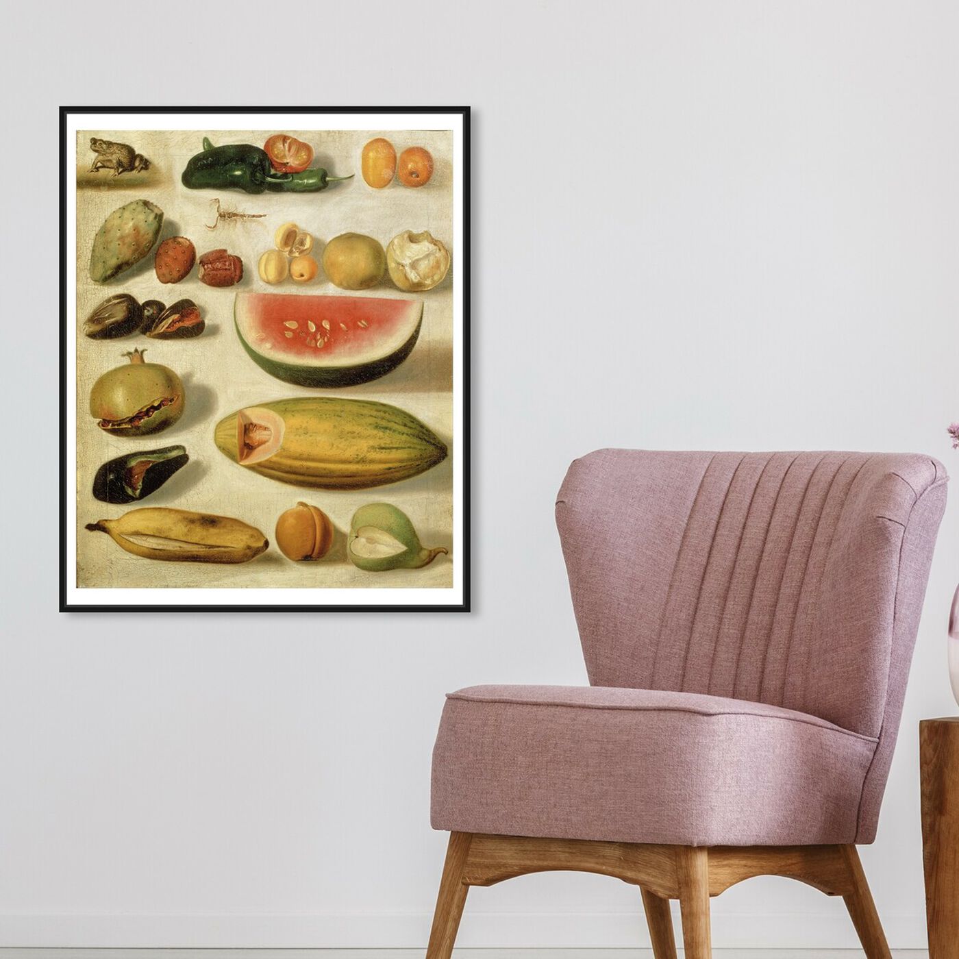 Hanging view of Bustos - Still Life With Fruit featuring classic and figurative and impressionism art.