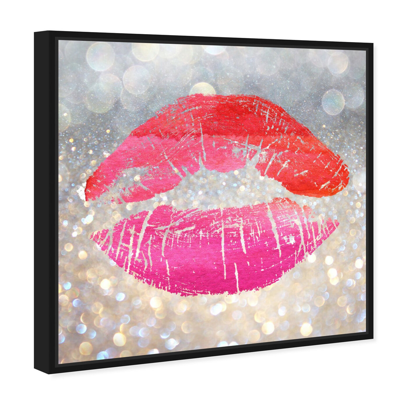 Angled view of Marilyn's Kiss featuring fashion and glam and lips art.
