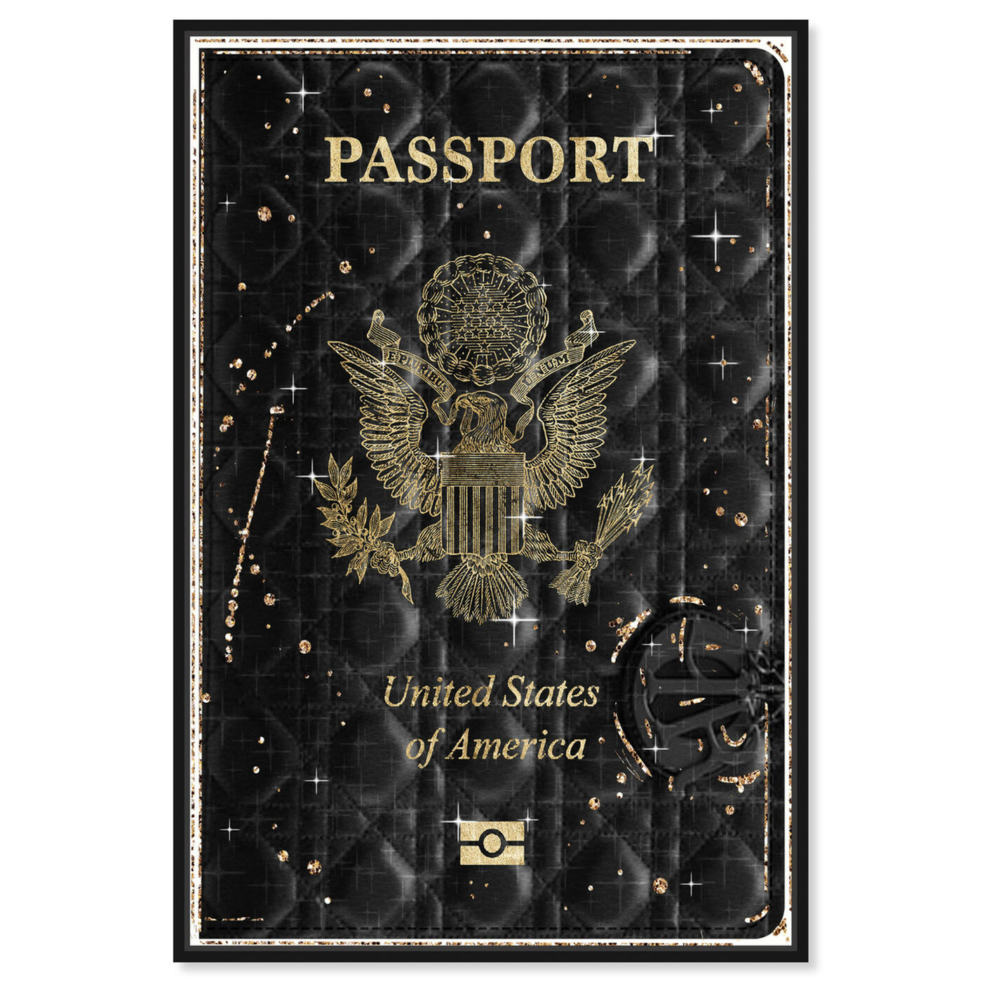 Front view of Lux Passport featuring fashion and glam and travel essentials art.