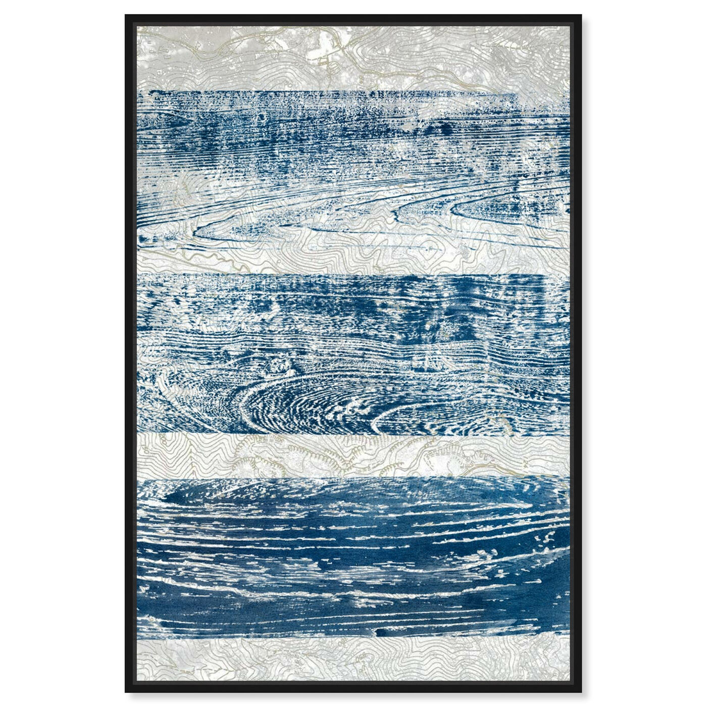 Front view of Trails From The Blue - Signature Collection featuring abstract and paint art.