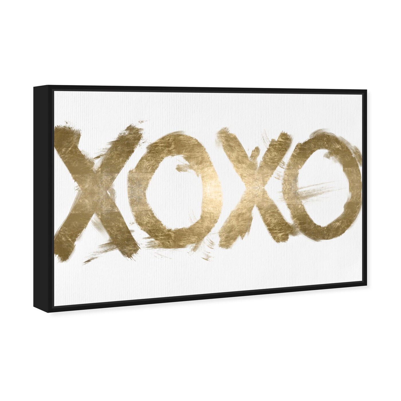 Angled view of XOXO Solid I featuring typography and quotes and signs art.
