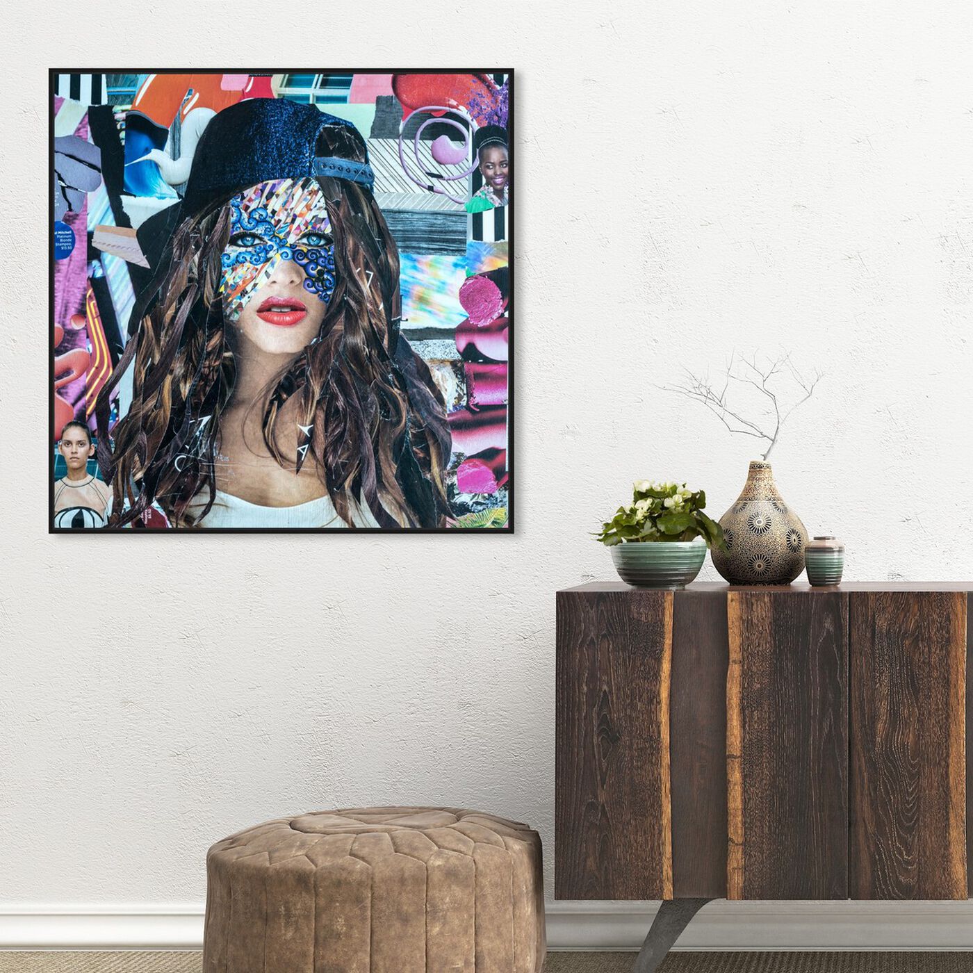 Hanging view of Ruby by Katy Hirschfeld featuring fashion and glam and portraits art.