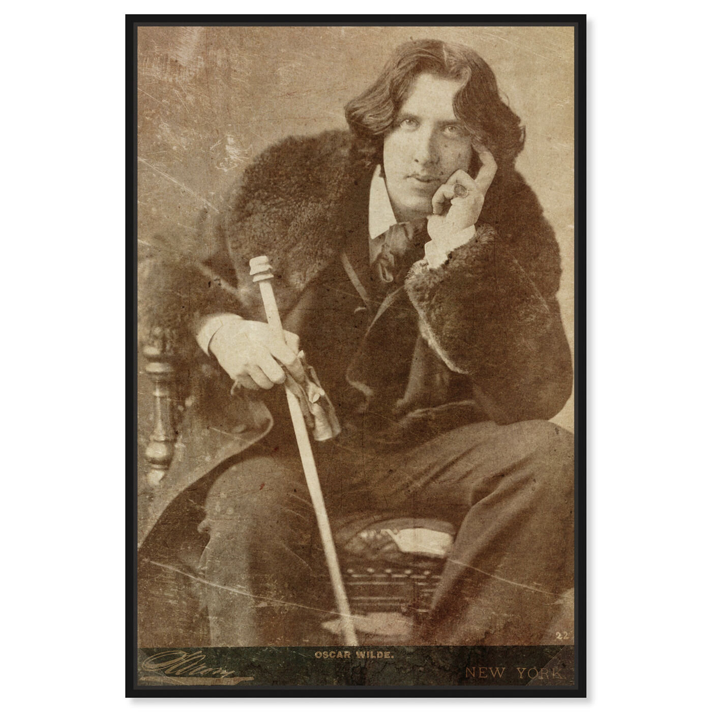Front view of Oscar Wilde featuring people and portraits and celebrities art.