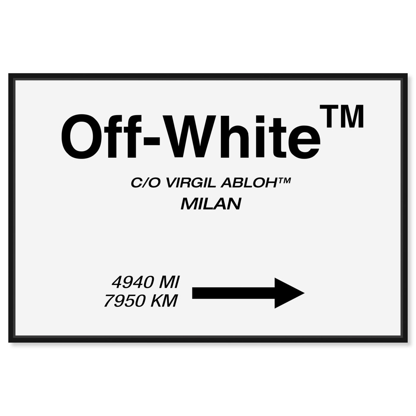Front view of OFF Road Sign Minimalist featuring fashion and glam and road signs art.