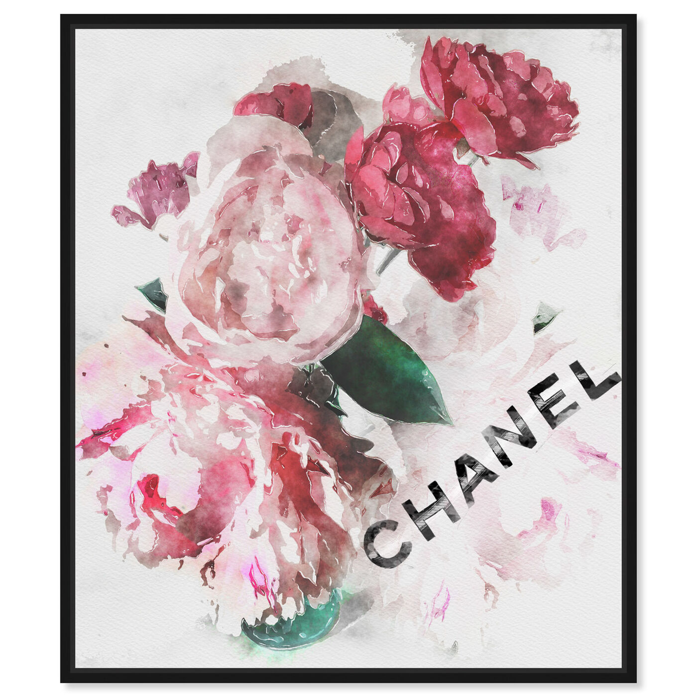 Front view of French Peony Vase featuring fashion and glam and fashion lifestyle art.