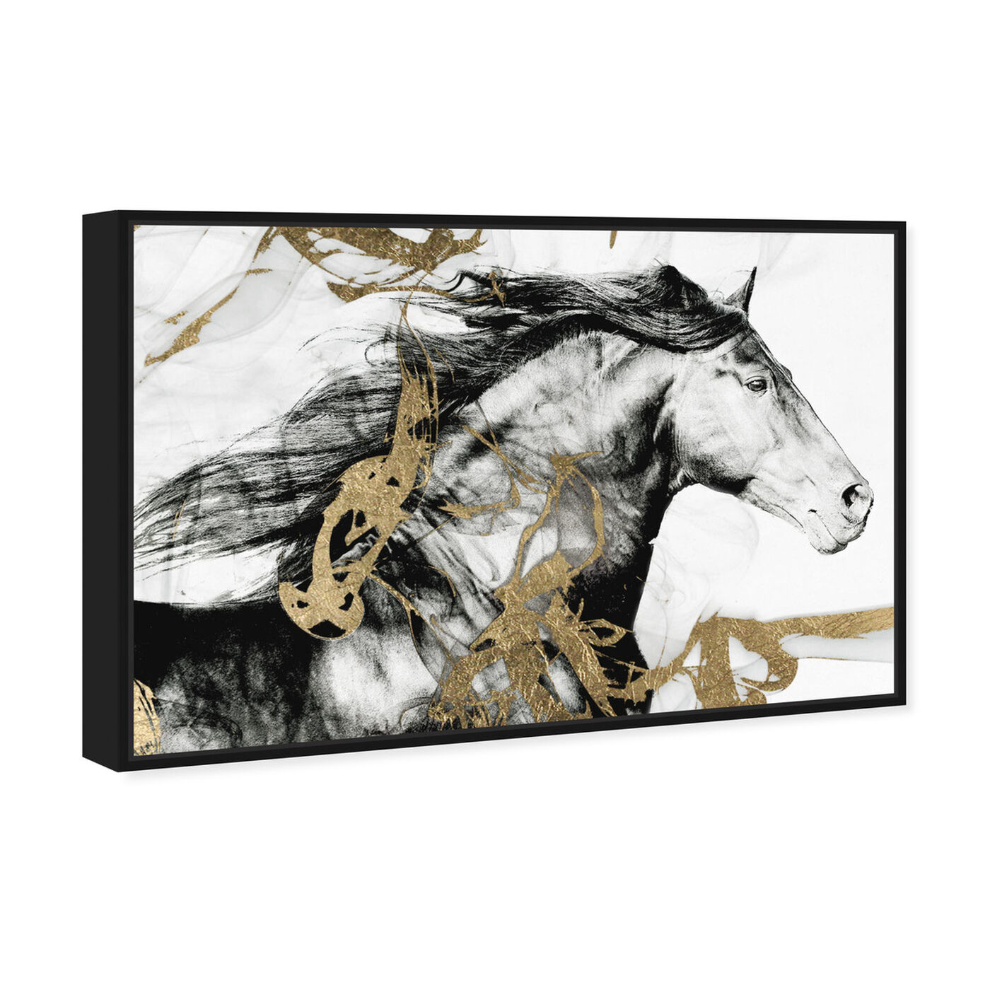 Angled view of Gold and Black Beauty featuring animals and farm animals art.