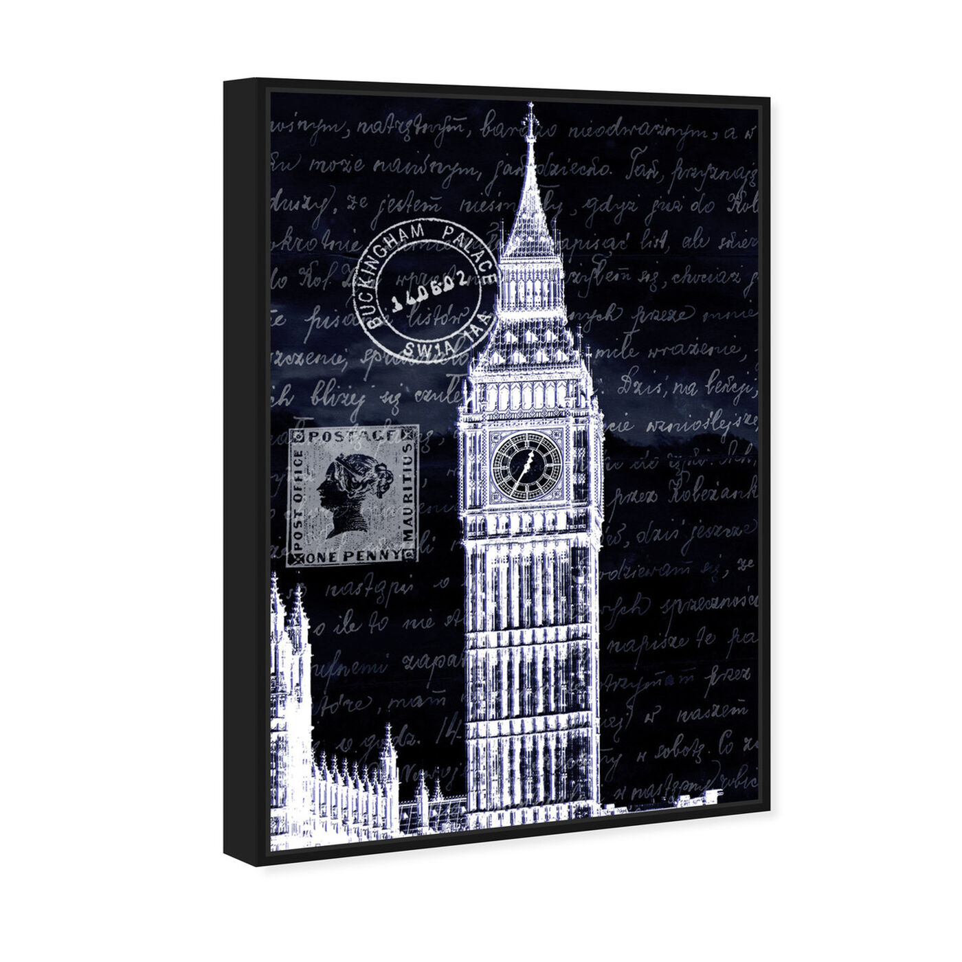 Angled view of Letters to Big Ben Night featuring architecture and buildings and european buildings art.