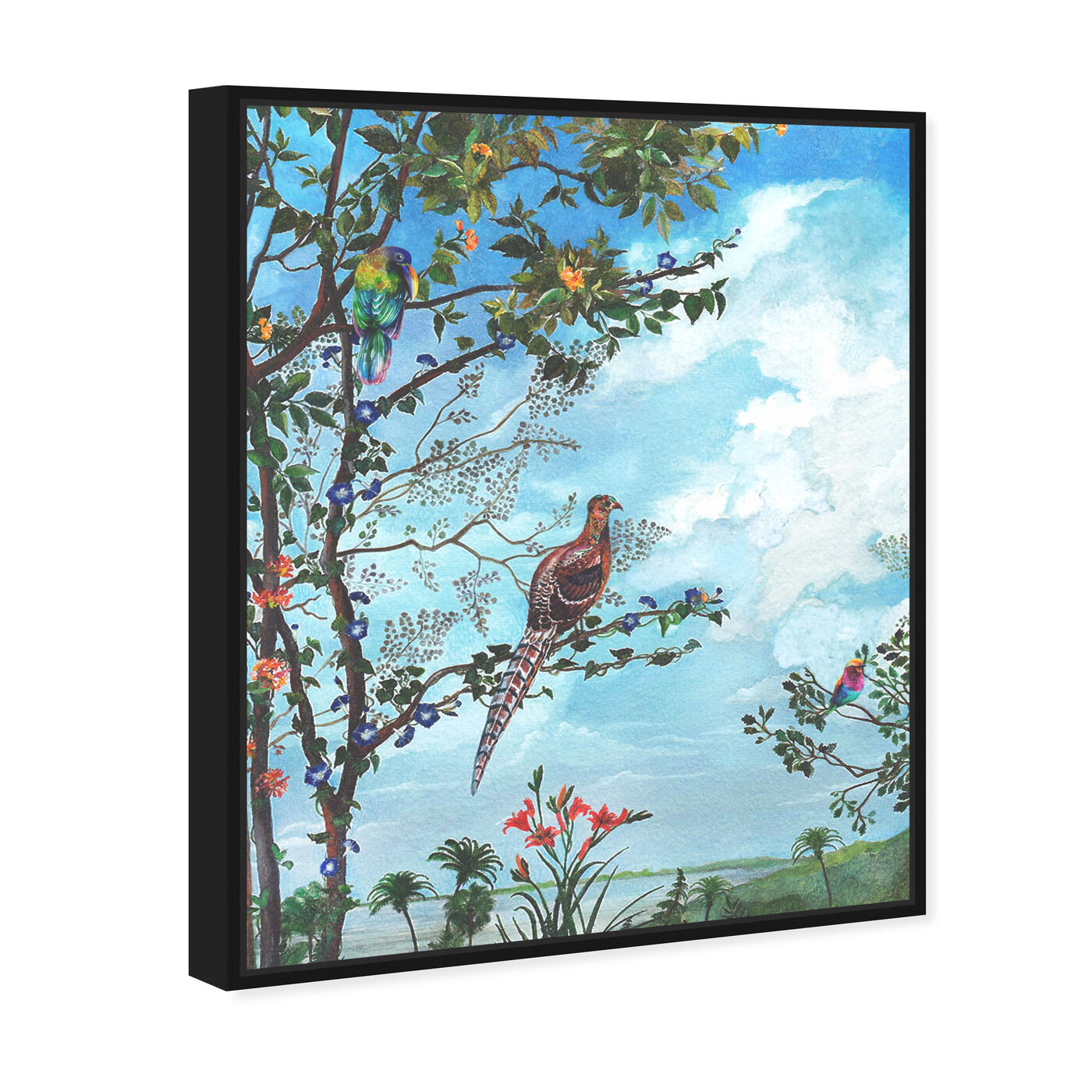 Angled view of Peaceful Moment Birds featuring animals and birds art.