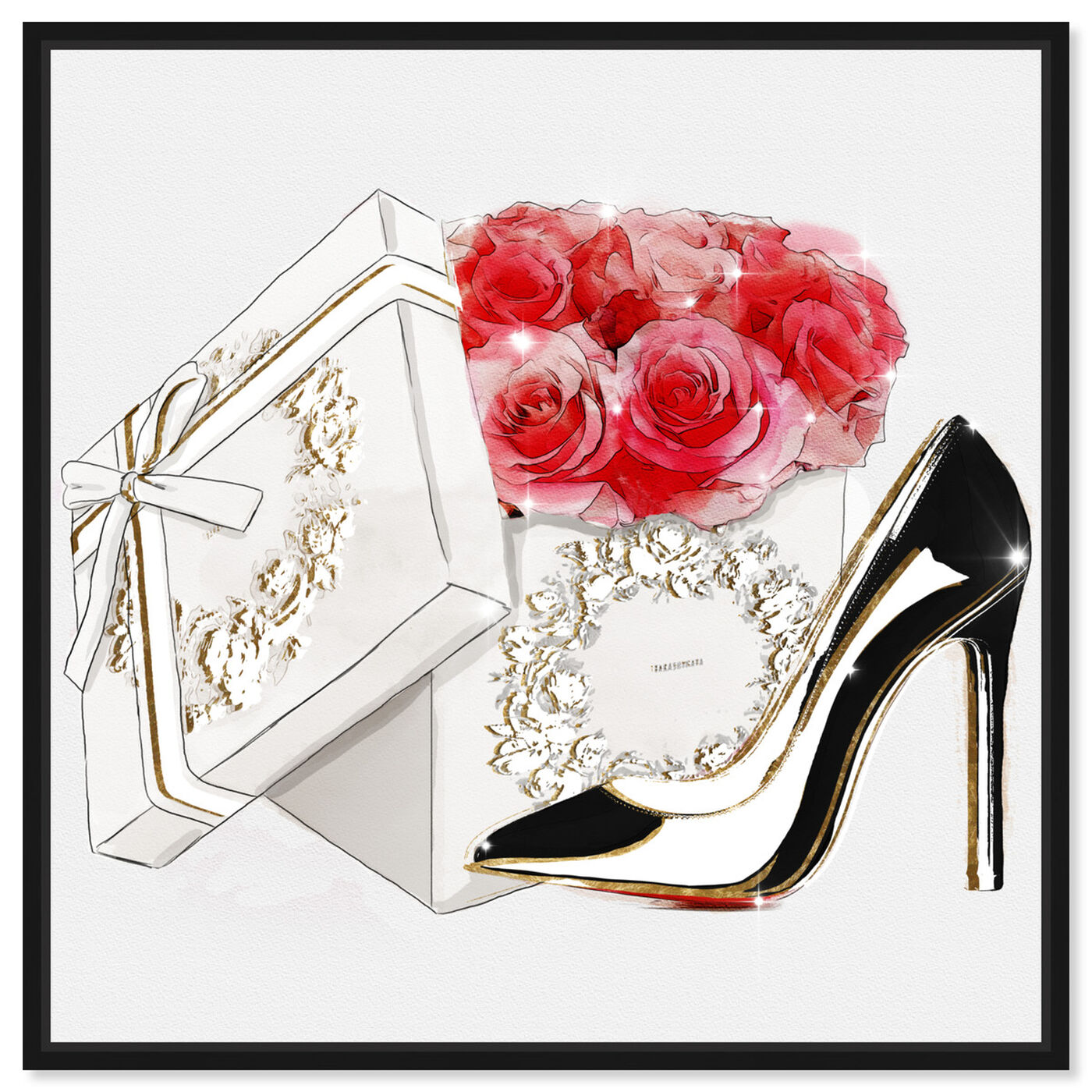 Front view of Gorgeous Gifts Noir featuring fashion and glam and shoes art.