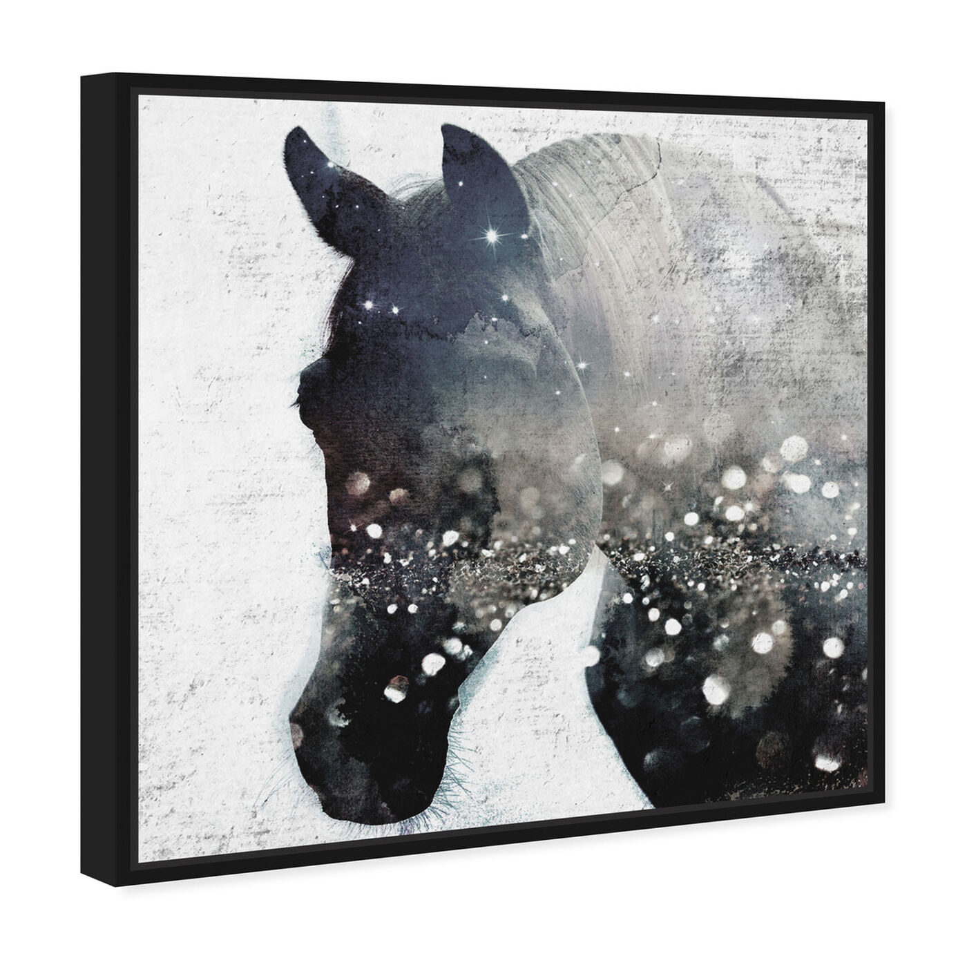 Angled view of Dreamy Stallion featuring animals and farm animals art.