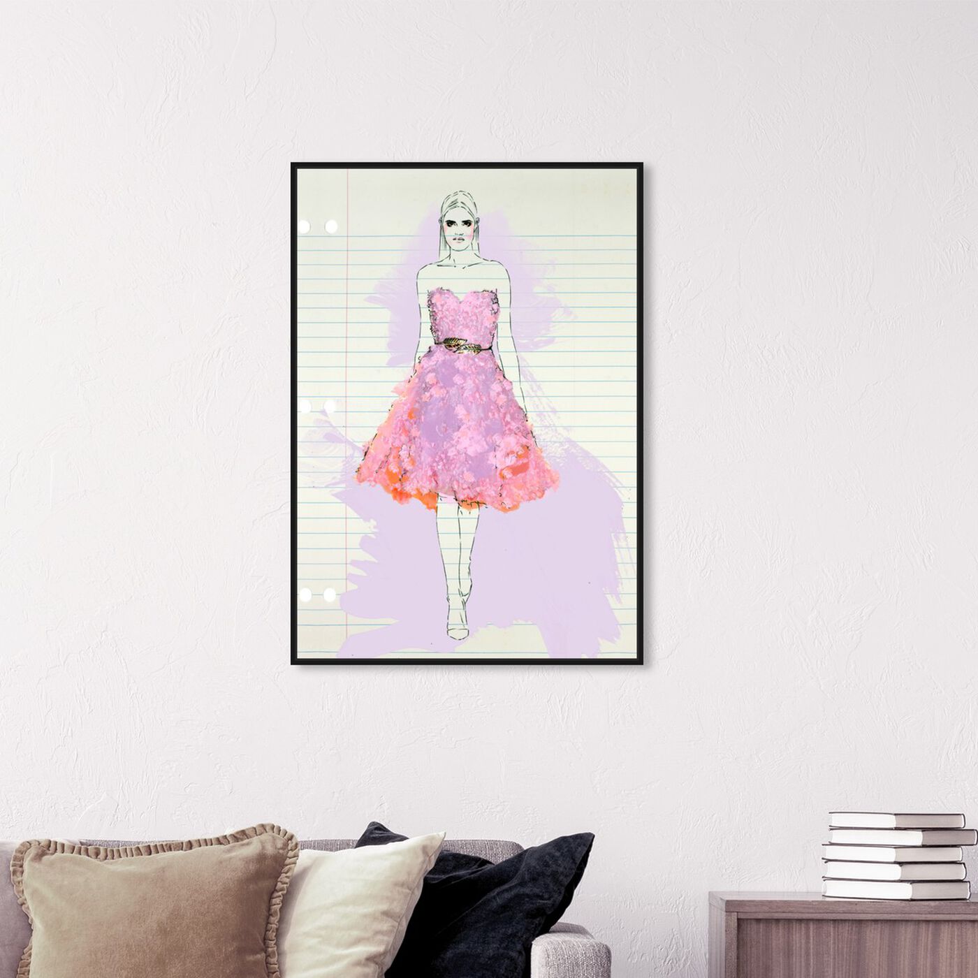Hanging view of Fashion Illustration 4 featuring fashion and glam and dress art.