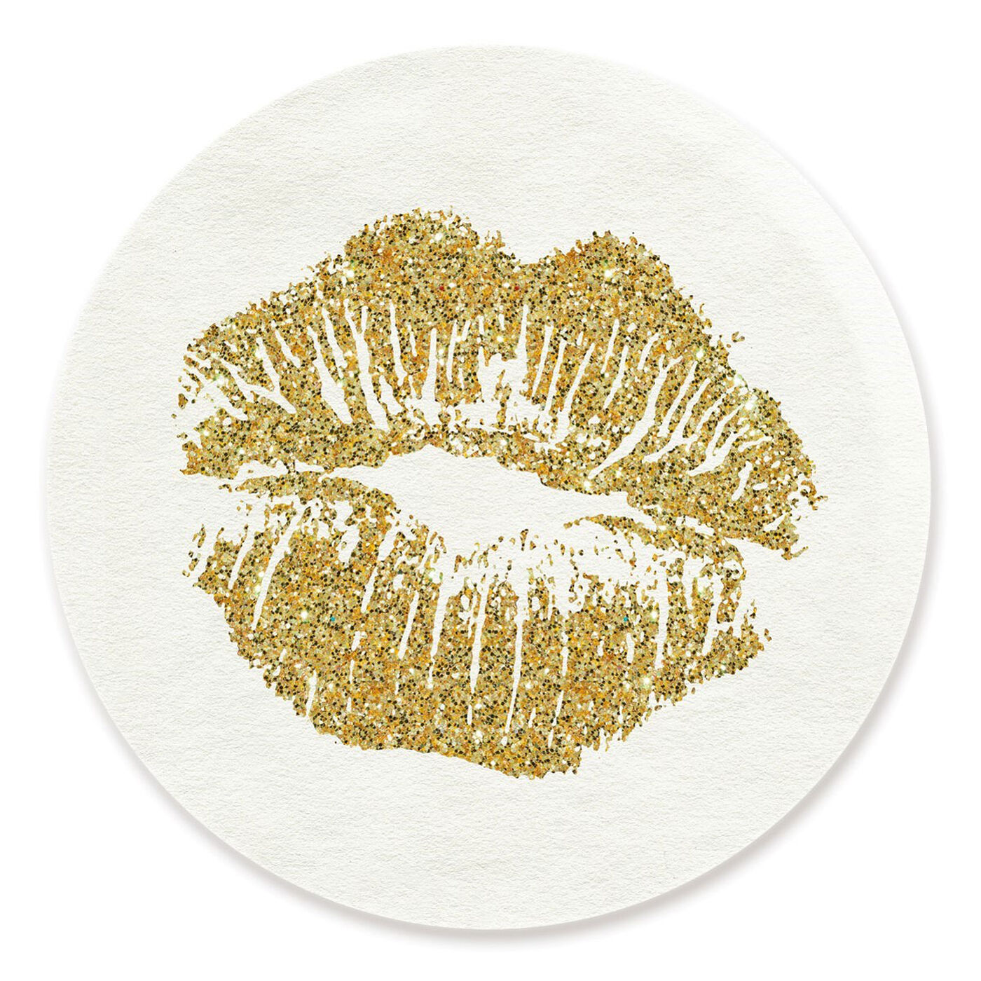 Front view of Simple Kiss Circle featuring fashion and glam and lips art.