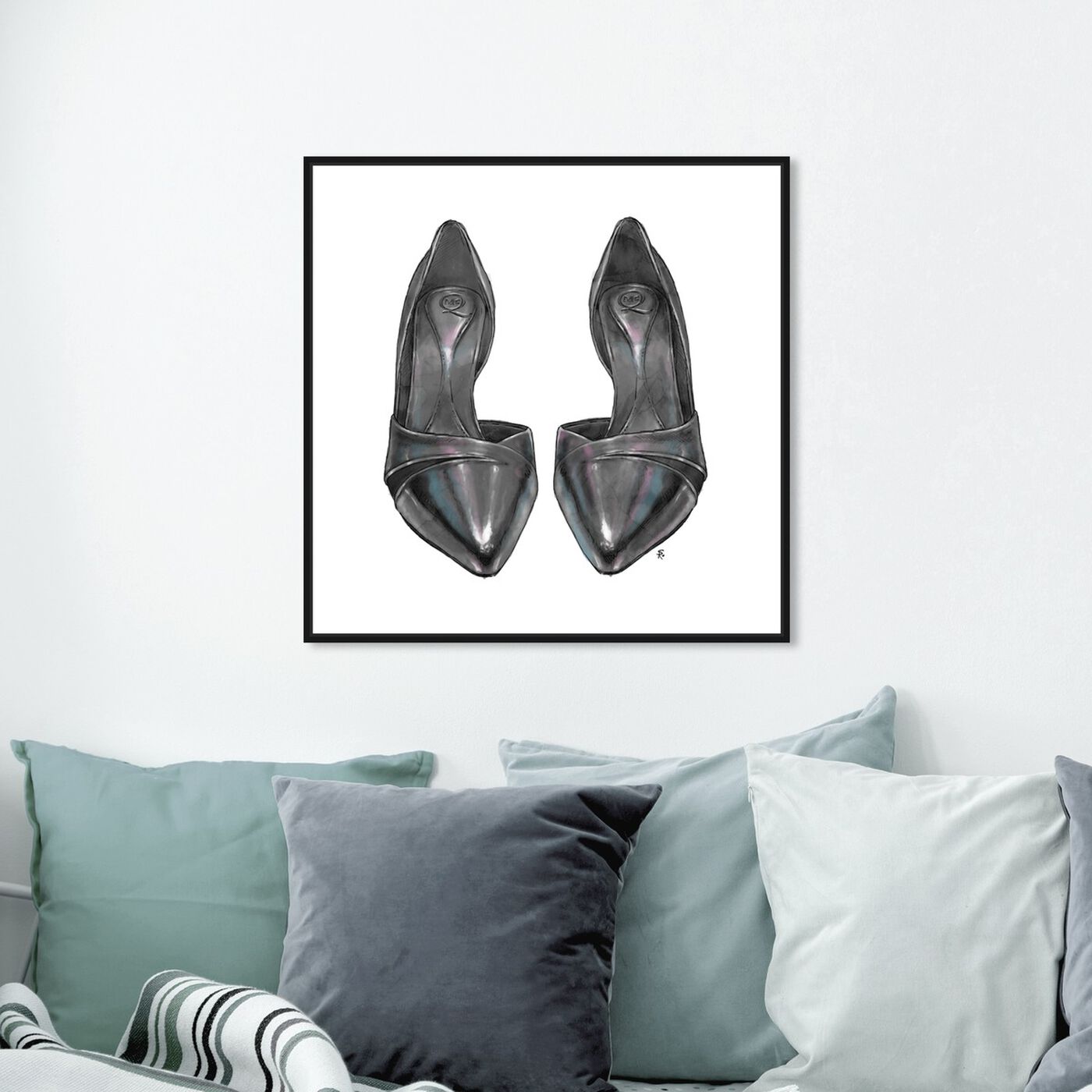 Hanging view of Alexander's Stilettos featuring fashion and glam and shoes art.