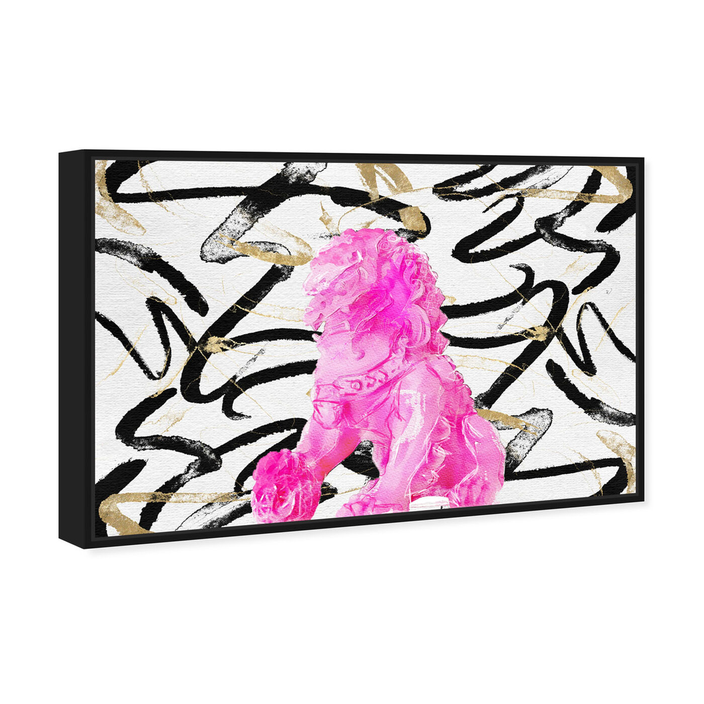 Angled view of Pink Foo Inks by Julianne Taylor featuring abstract and paint art.