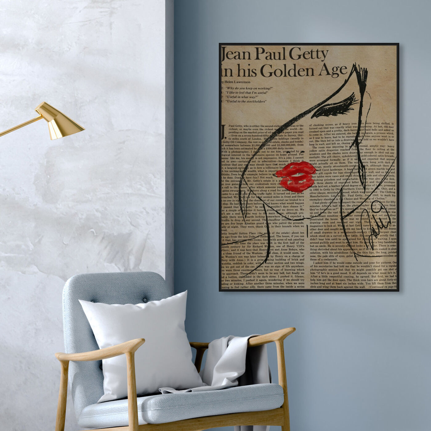 Hanging view of Fashionista featuring fashion and glam and portraits art.
