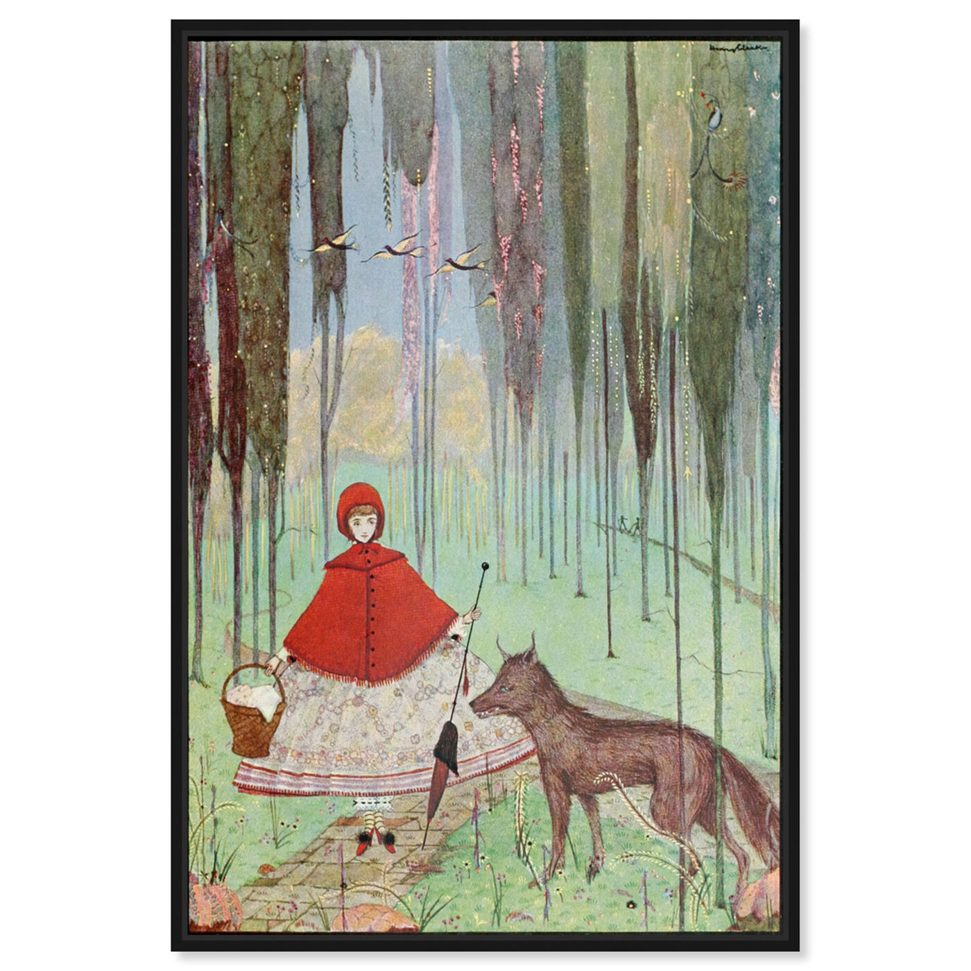 Front view of Little Red Riding Hood featuring fantasy and sci-fi and fairy tales art.
