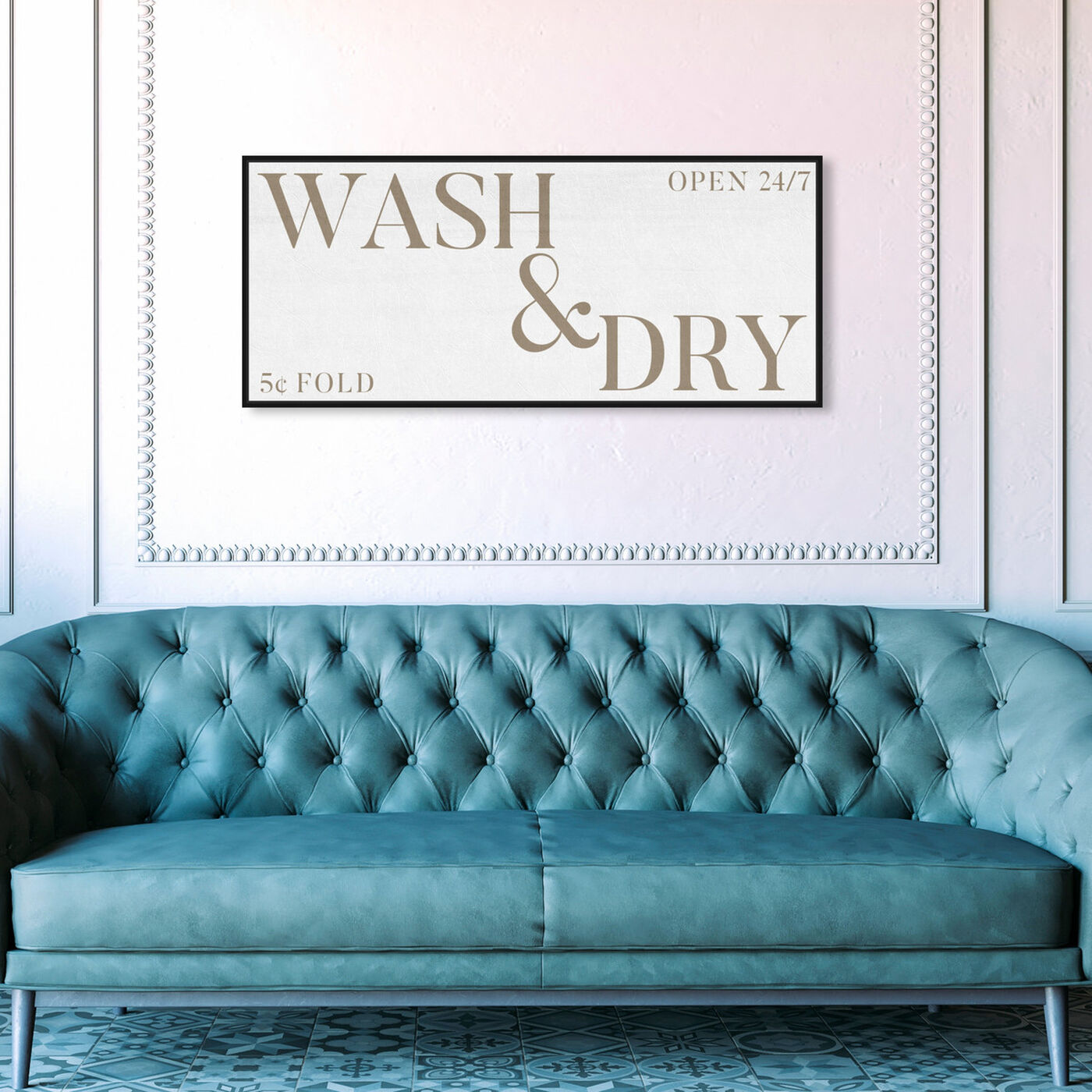 Hanging view of Wash and Dry Rustic featuring typography and quotes and family quotes and sayings art.