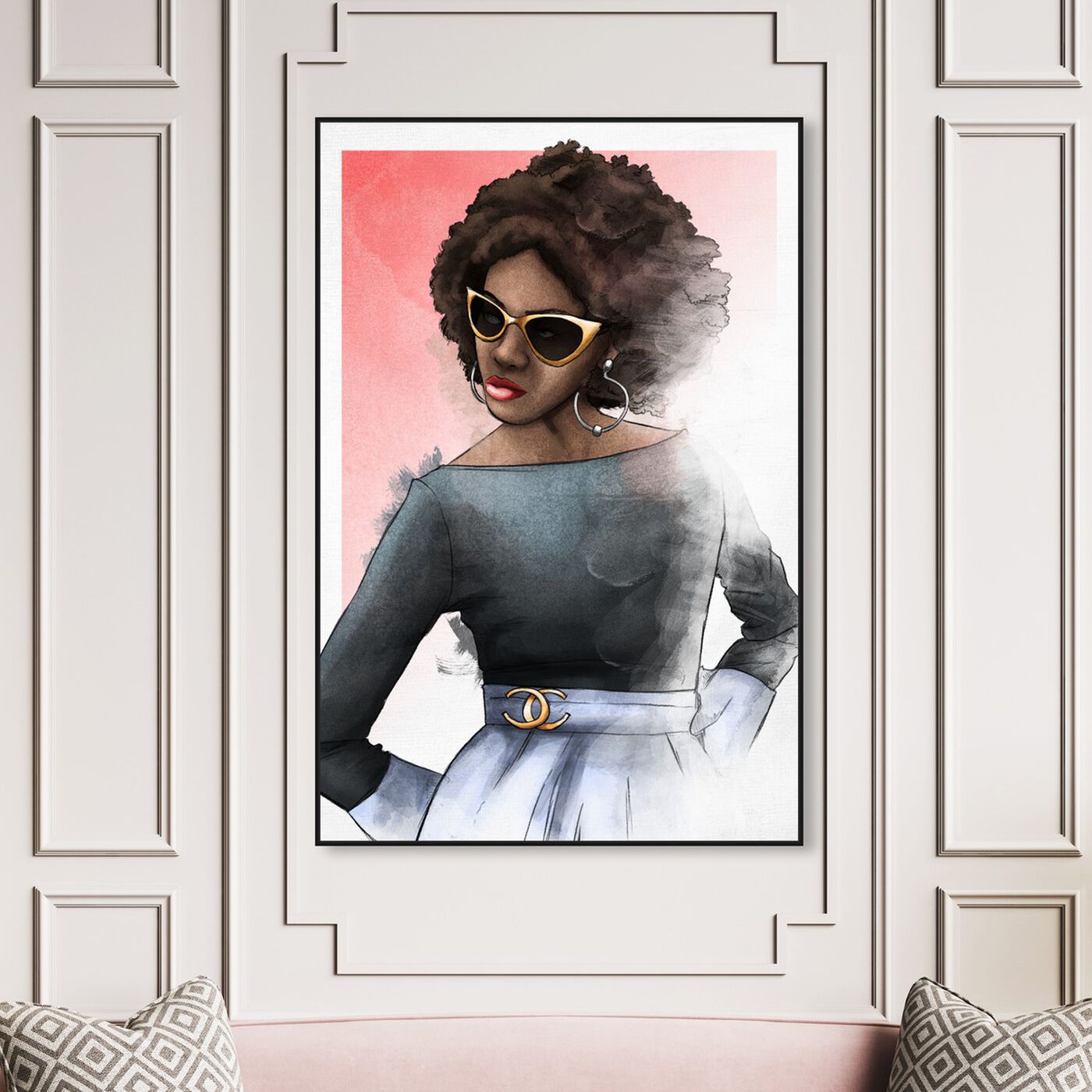 Hanging view of Chic Glam featuring fashion and glam and outfits art.