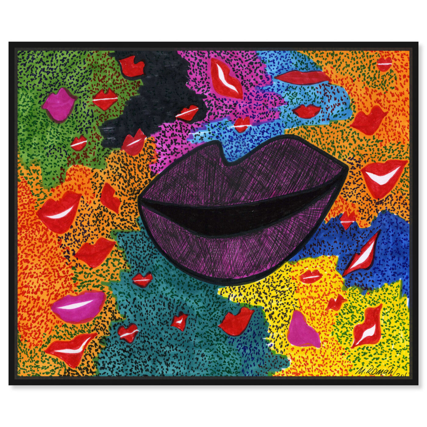 Front view of Laughter featuring fashion and glam and lips art.