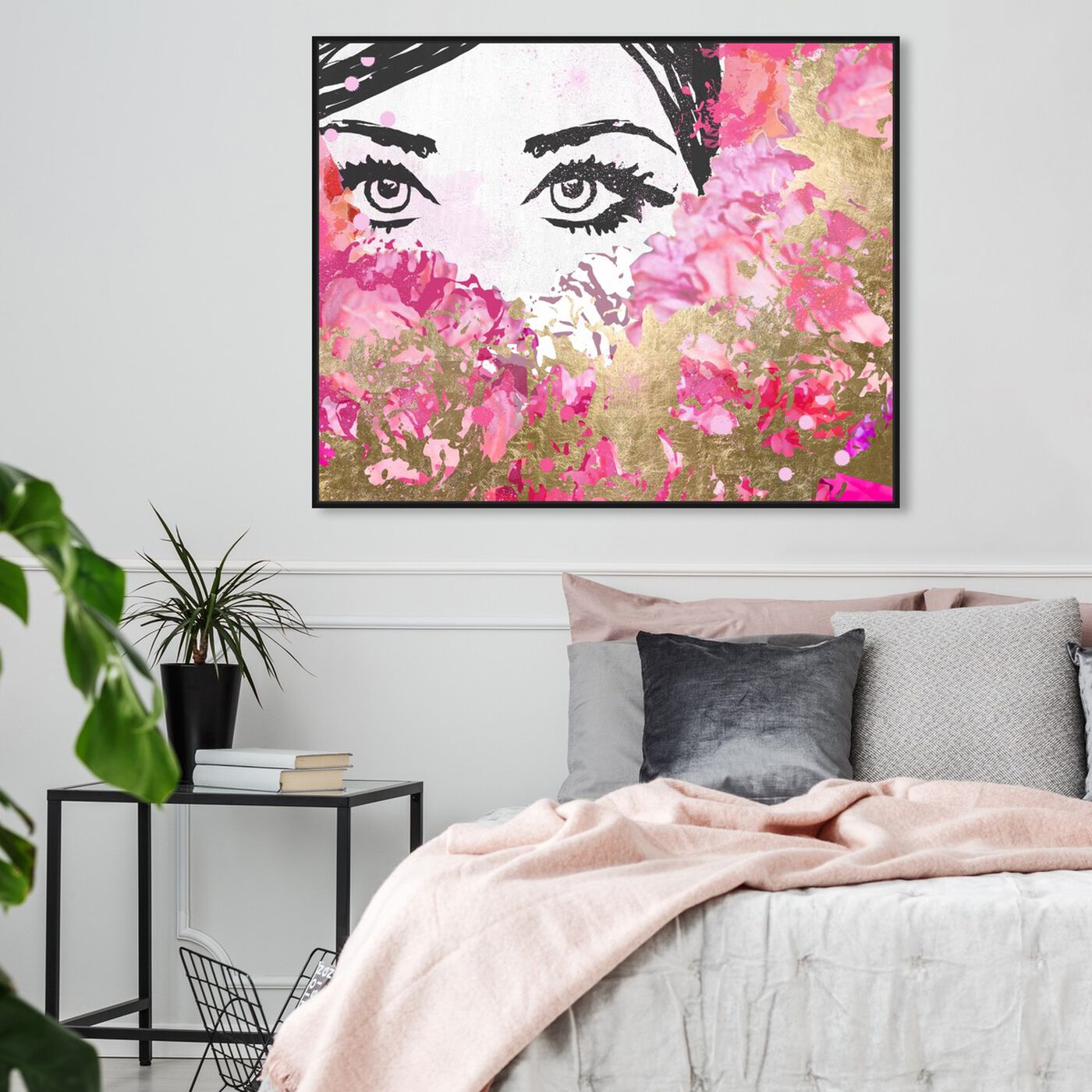 Hanging view of Smell the Flowers featuring fashion and glam and portraits art.