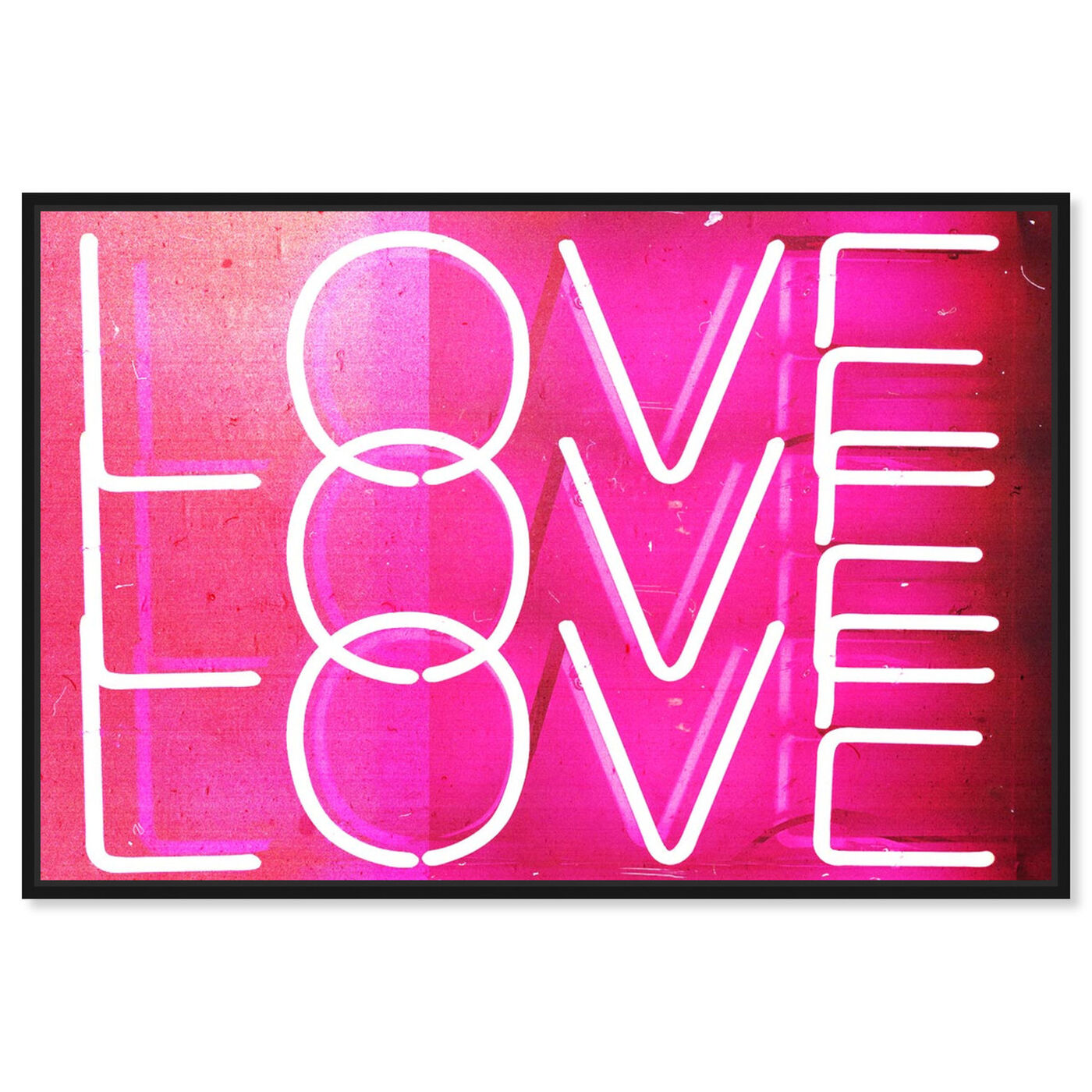 Front view of Love Neon Lights featuring typography and quotes and love quotes and sayings art.