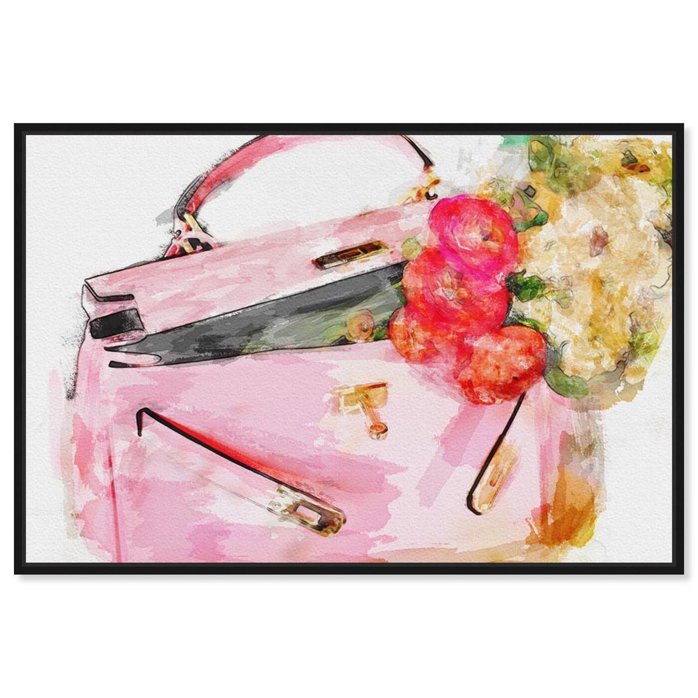 Front view of Blooming Love  featuring fashion and glam and handbags art.