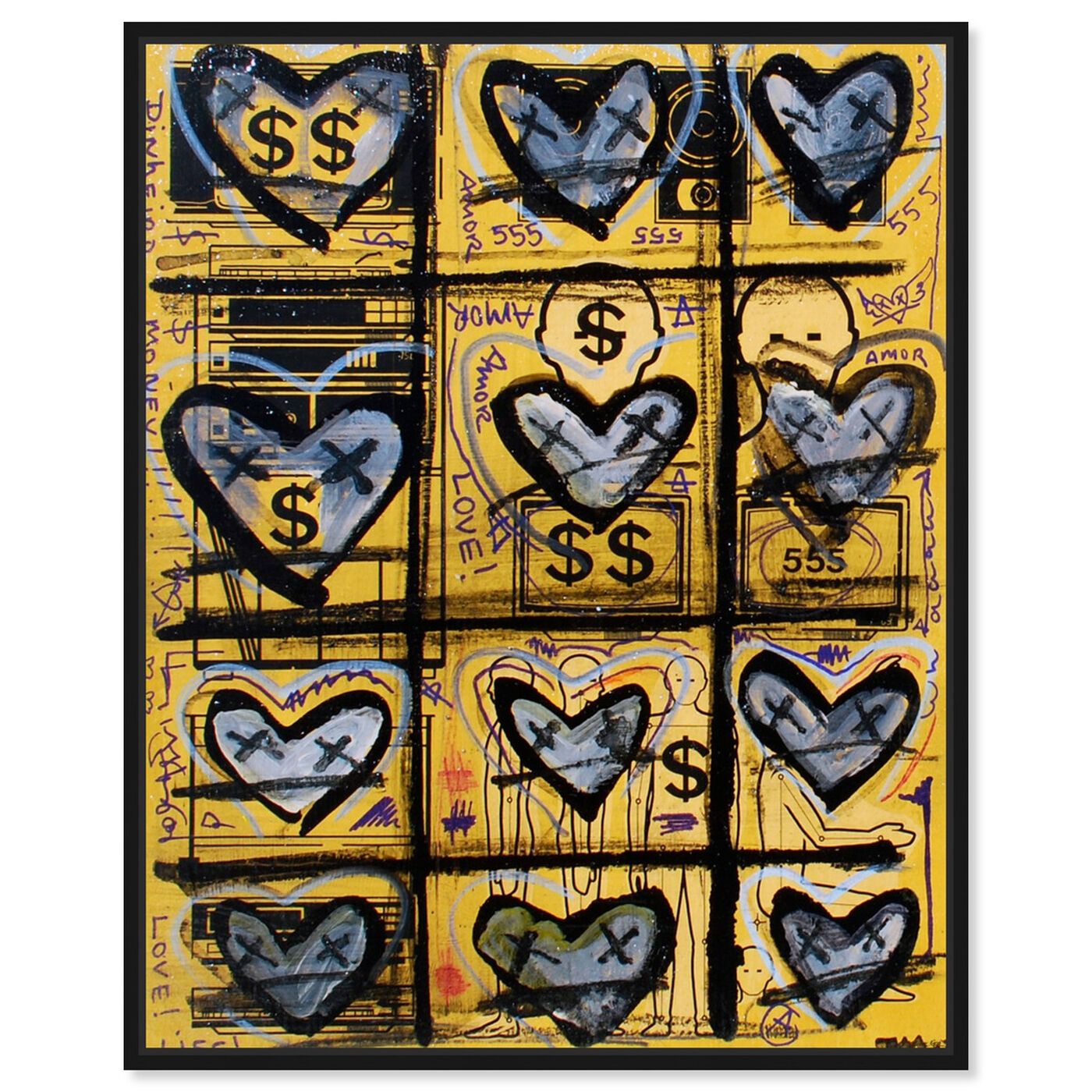 Front view of Heart555 by Tiago Magro featuring abstract and shapes art.