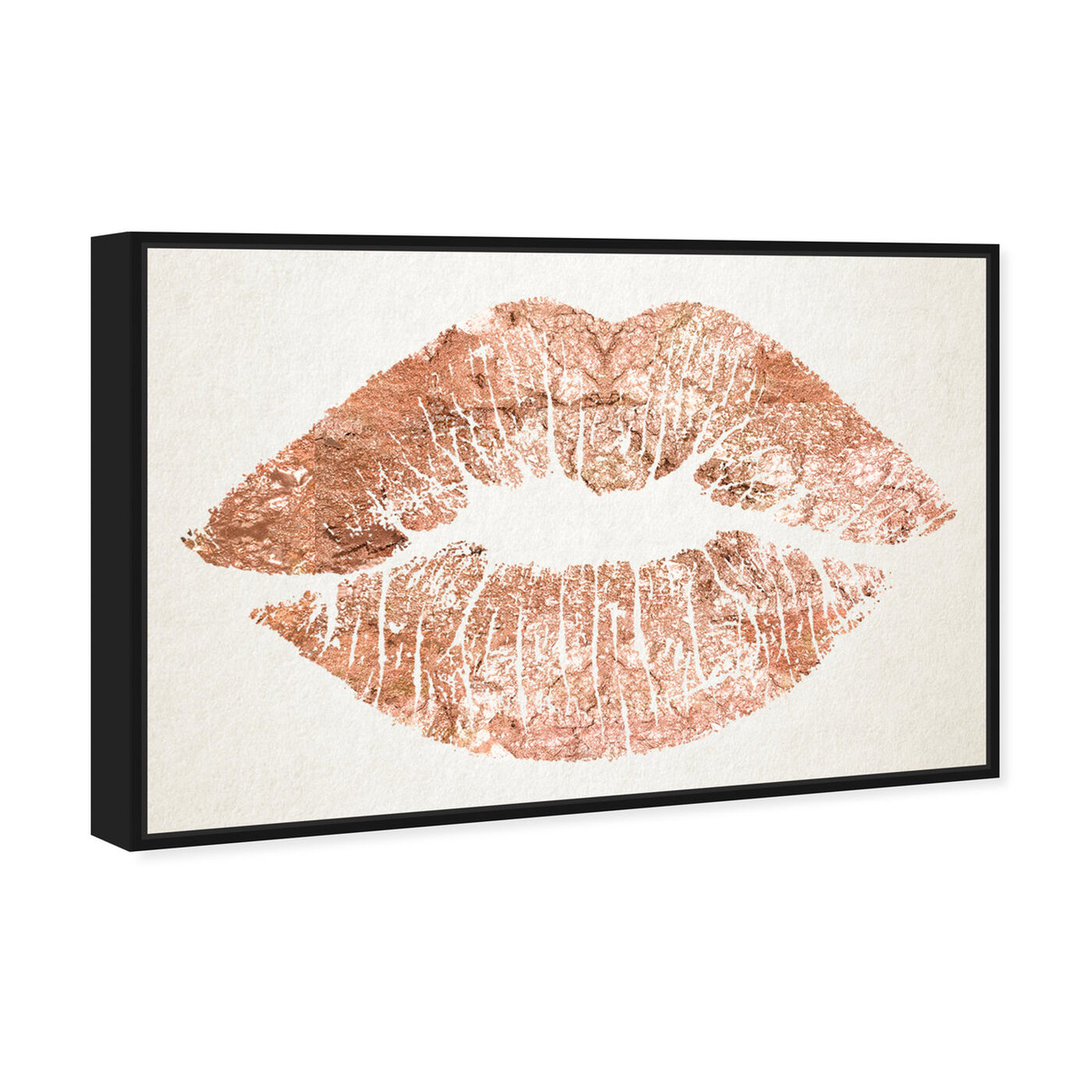 Angled view of Solid Kiss Copper featuring fashion and glam and lips art.
