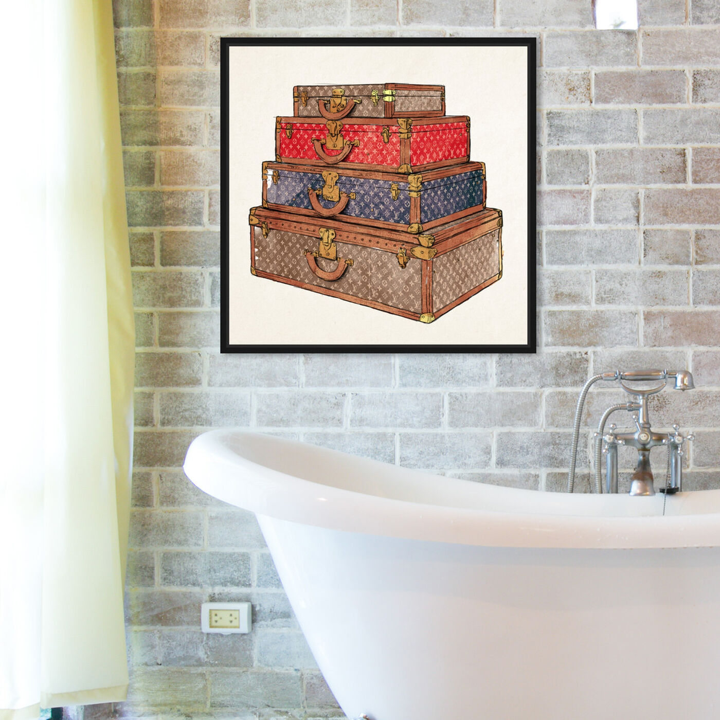 Hanging view of The Royal Luggage featuring fashion and glam and travel essentials art.