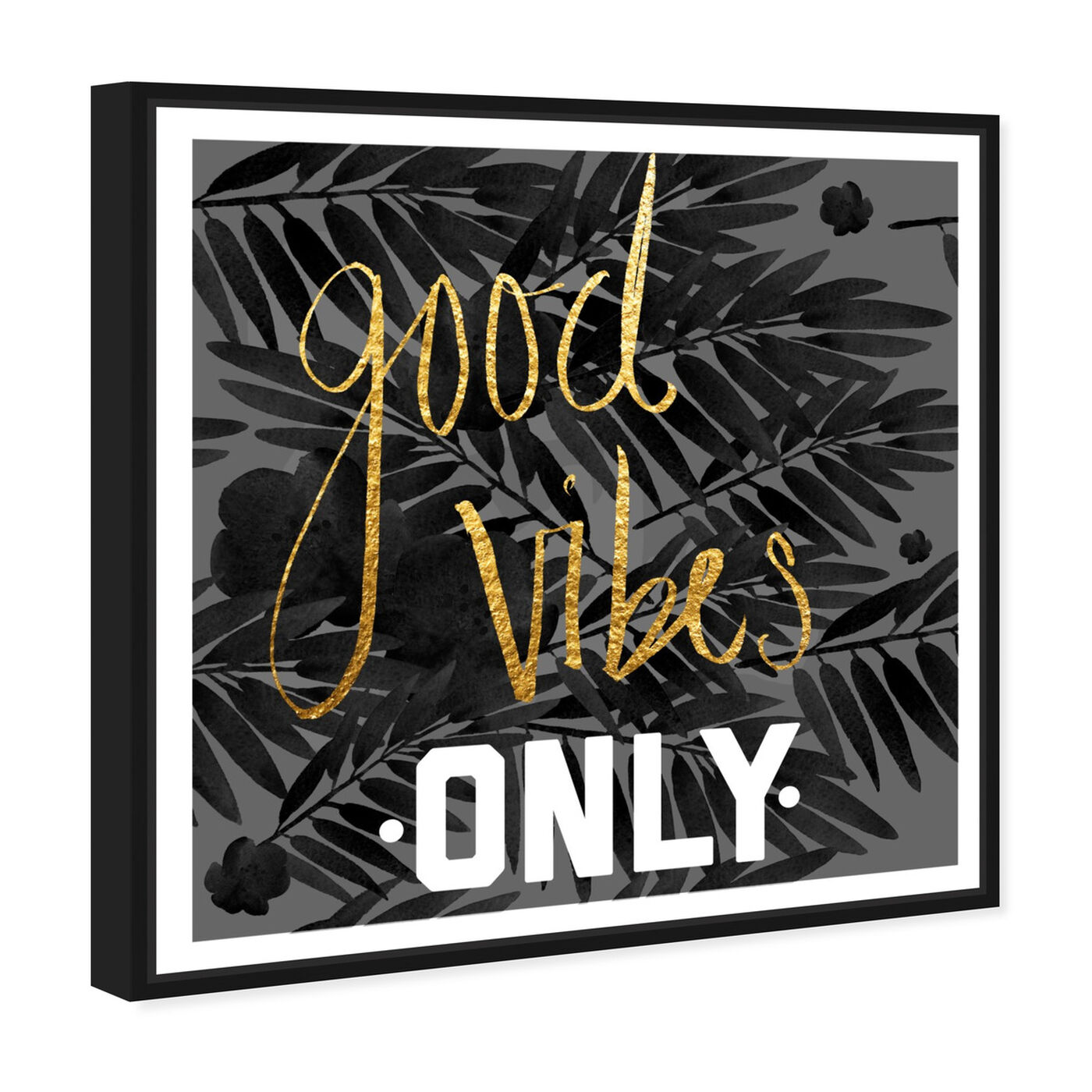 Angled view of Good Vibes featuring typography and quotes and inspirational quotes and sayings art.