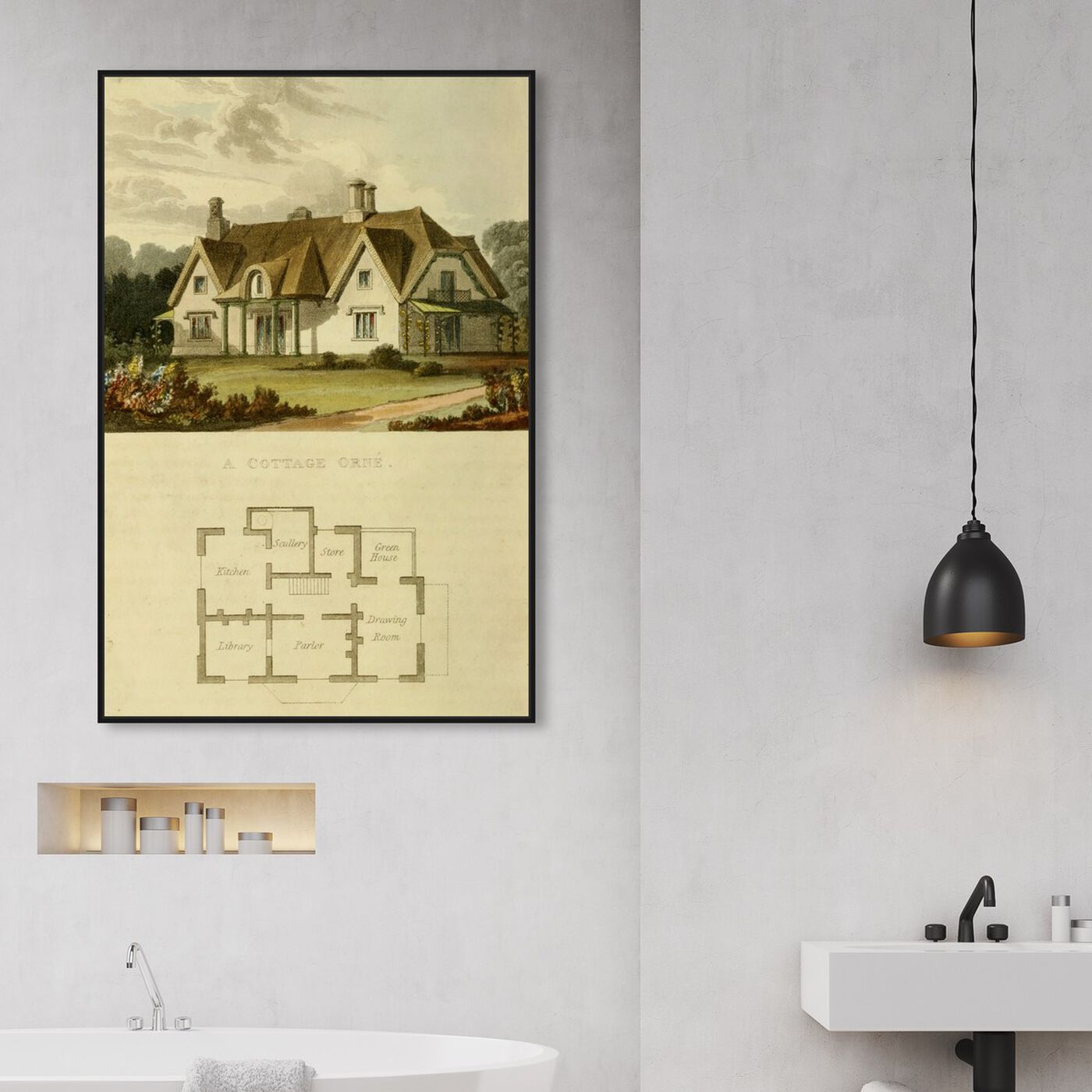 Hanging view of Cottage Orne - The Art Cabinet featuring classic and figurative and classic art.