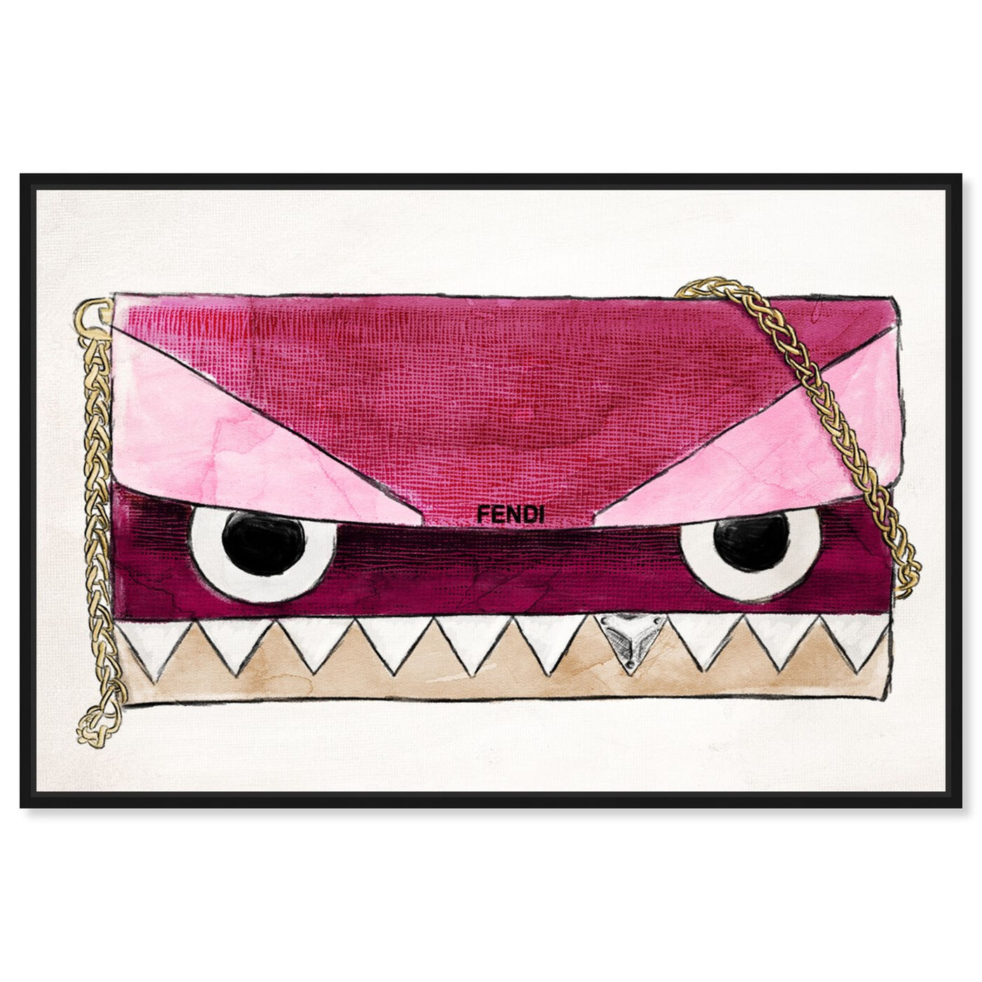 Front view of A Monster Ate My Bag featuring fashion and glam and handbags art.