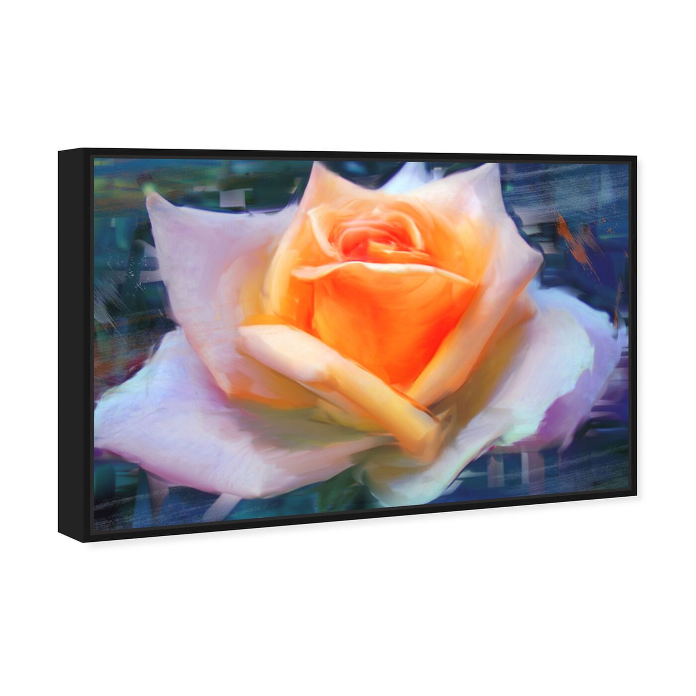 Angled view of Blush Rose III featuring floral and botanical and florals art.