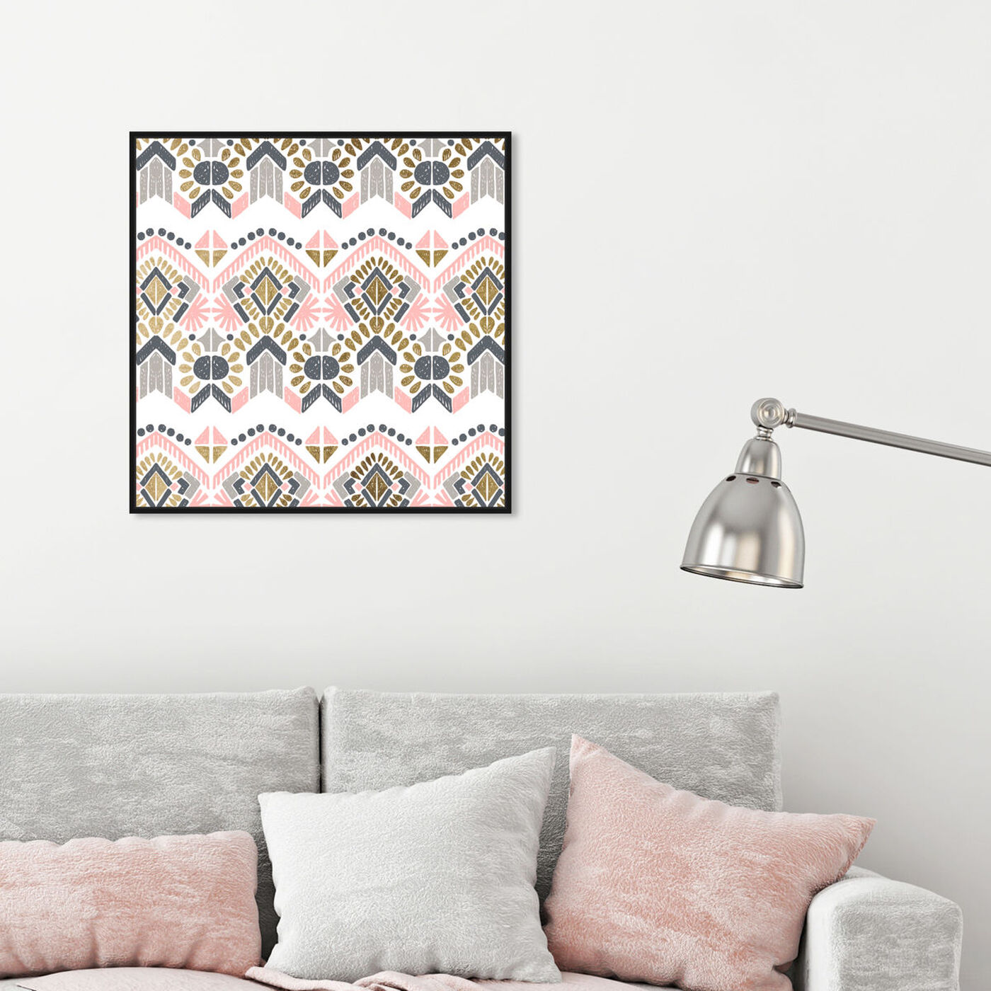 Hanging view of Soft Tribal featuring abstract and patterns art.