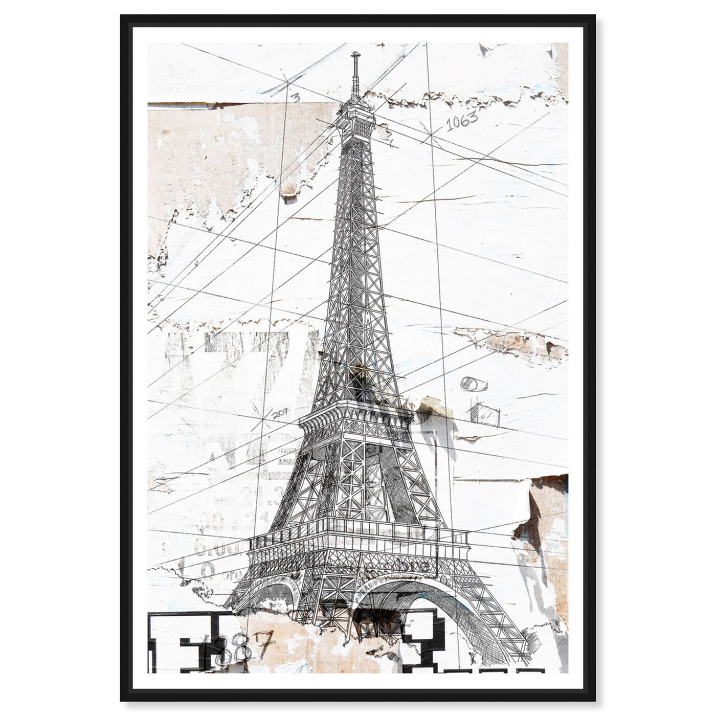 Front view of Eiffel 2 featuring architecture and buildings and european buildings art.