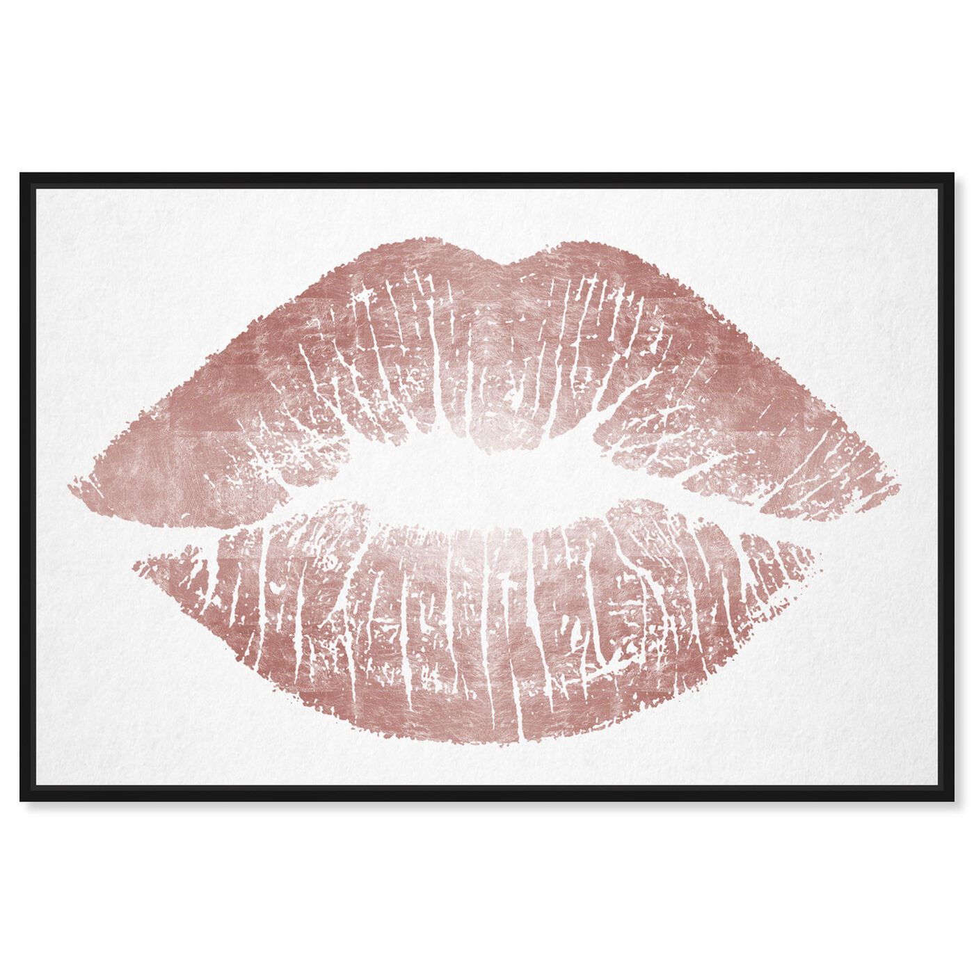 Front view of Rose Gold Solid Kiss featuring fashion and glam and lips art.