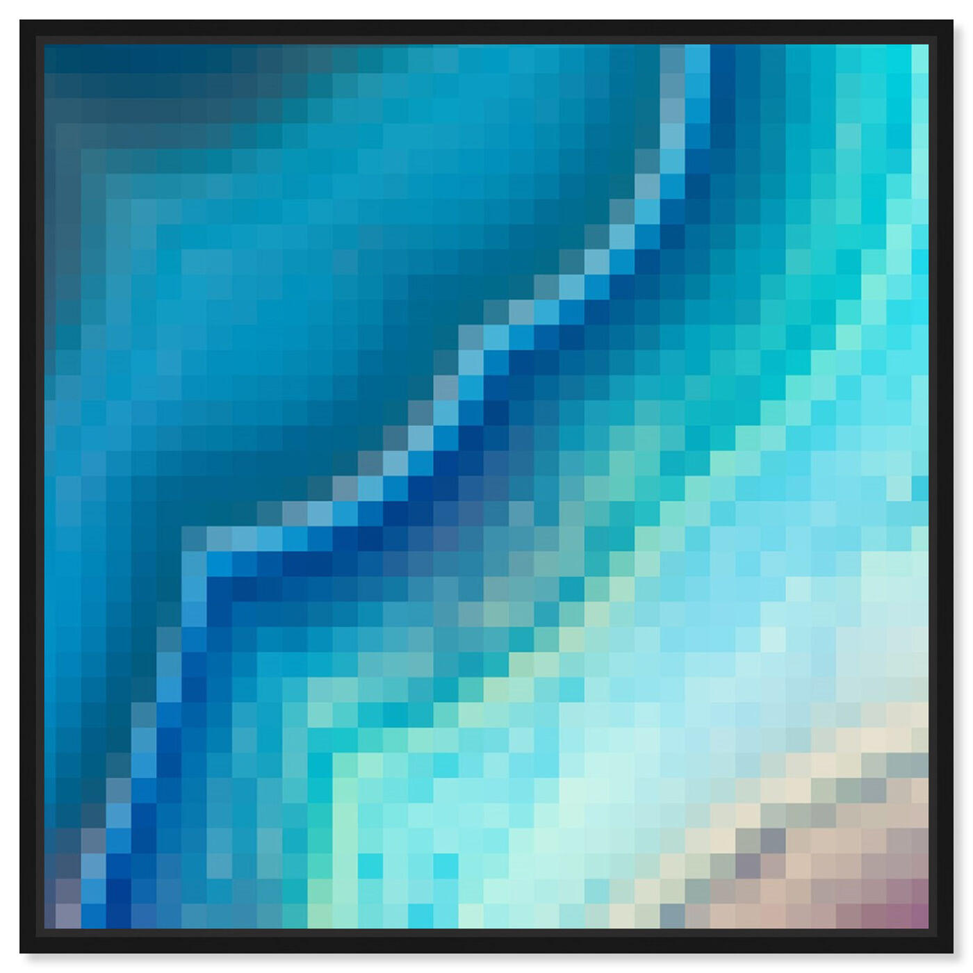 Front view of Deep Sea Pixel featuring abstract and crystals art.