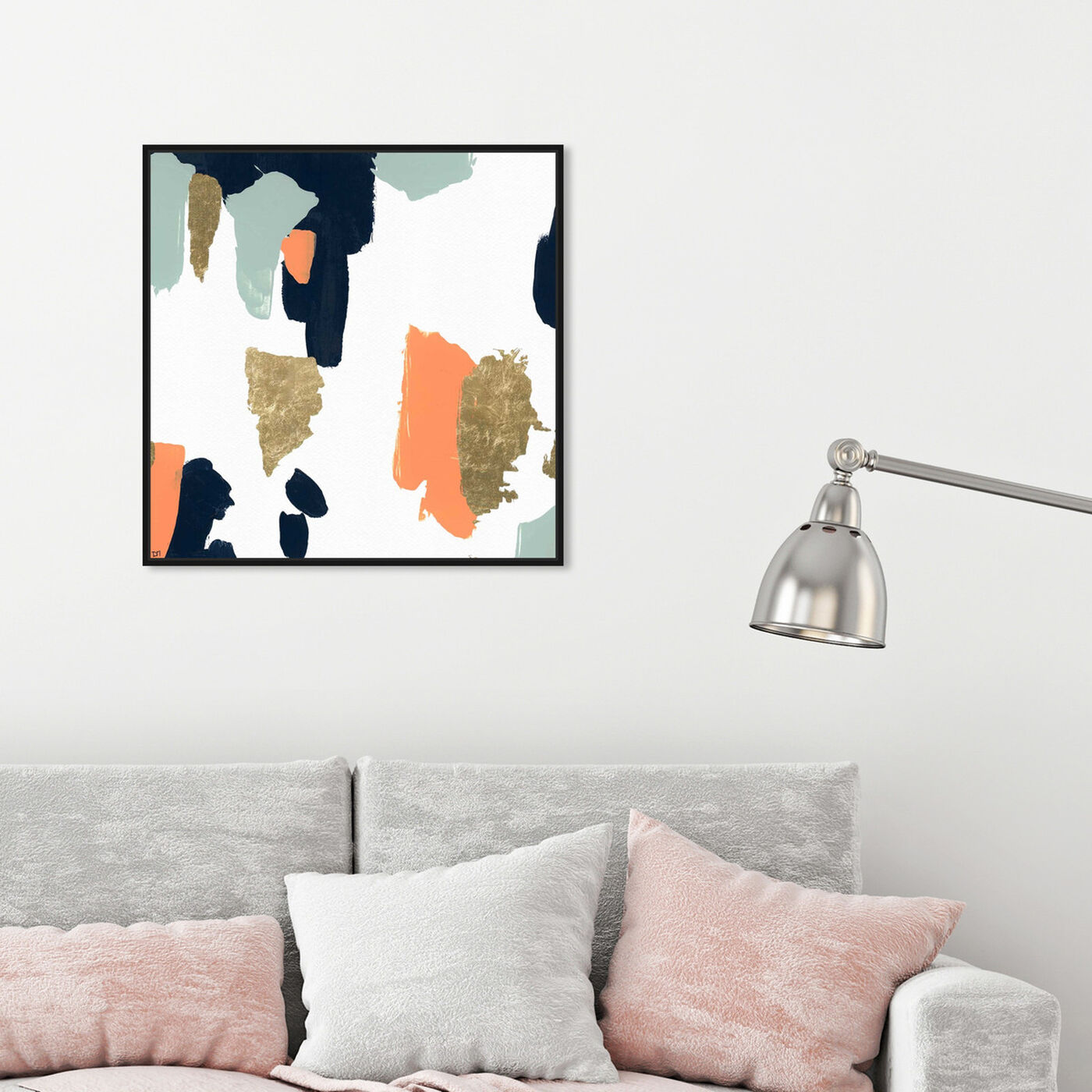 Hanging view of Tres Colores featuring abstract and paint art.