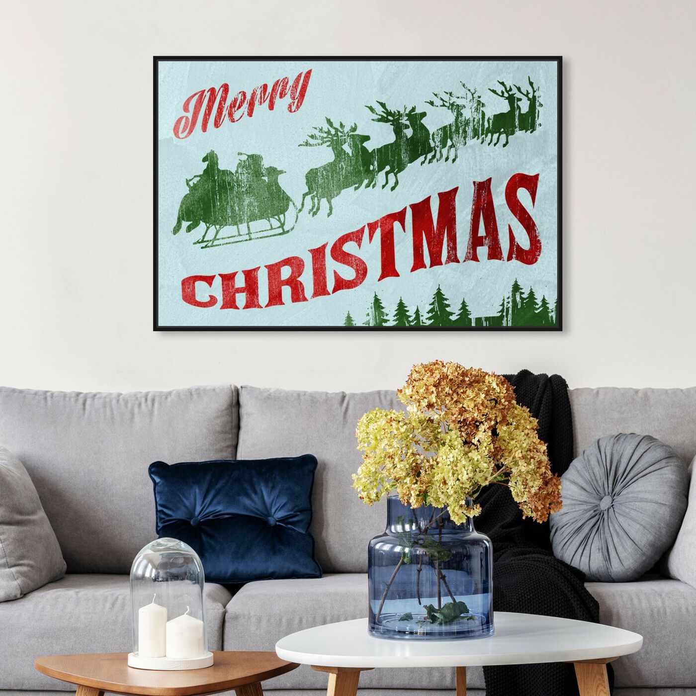 Hanging view of Vintage XMas I featuring holiday and seasonal and holidays art.