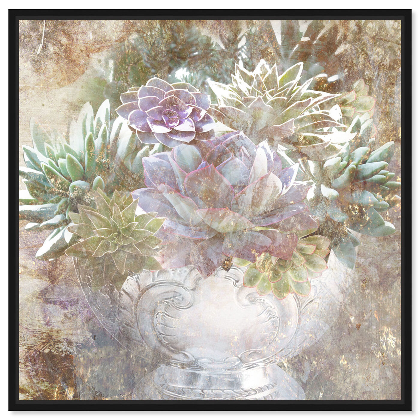 Front view of Serving Succulents featuring floral and botanical and botanicals art.