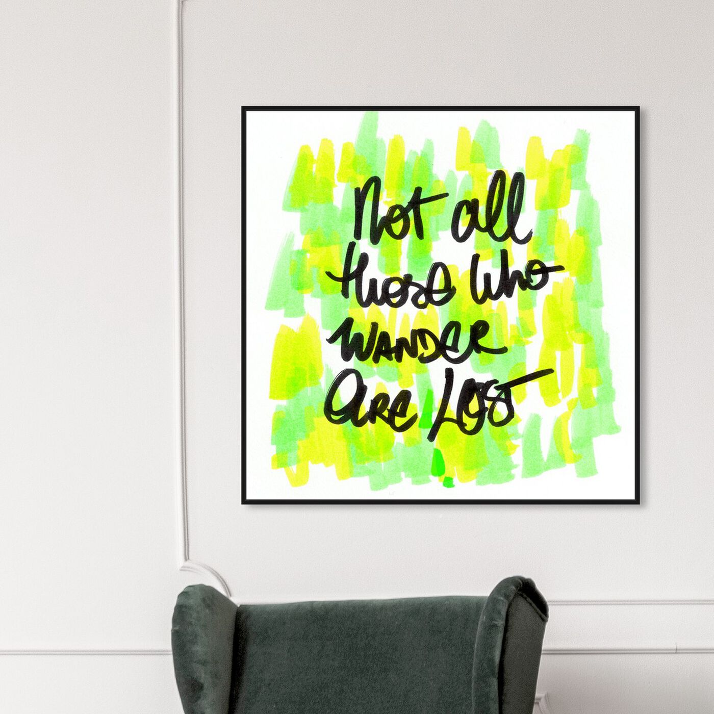 Hanging view of Green Spirit featuring typography and quotes and quotes and sayings art.