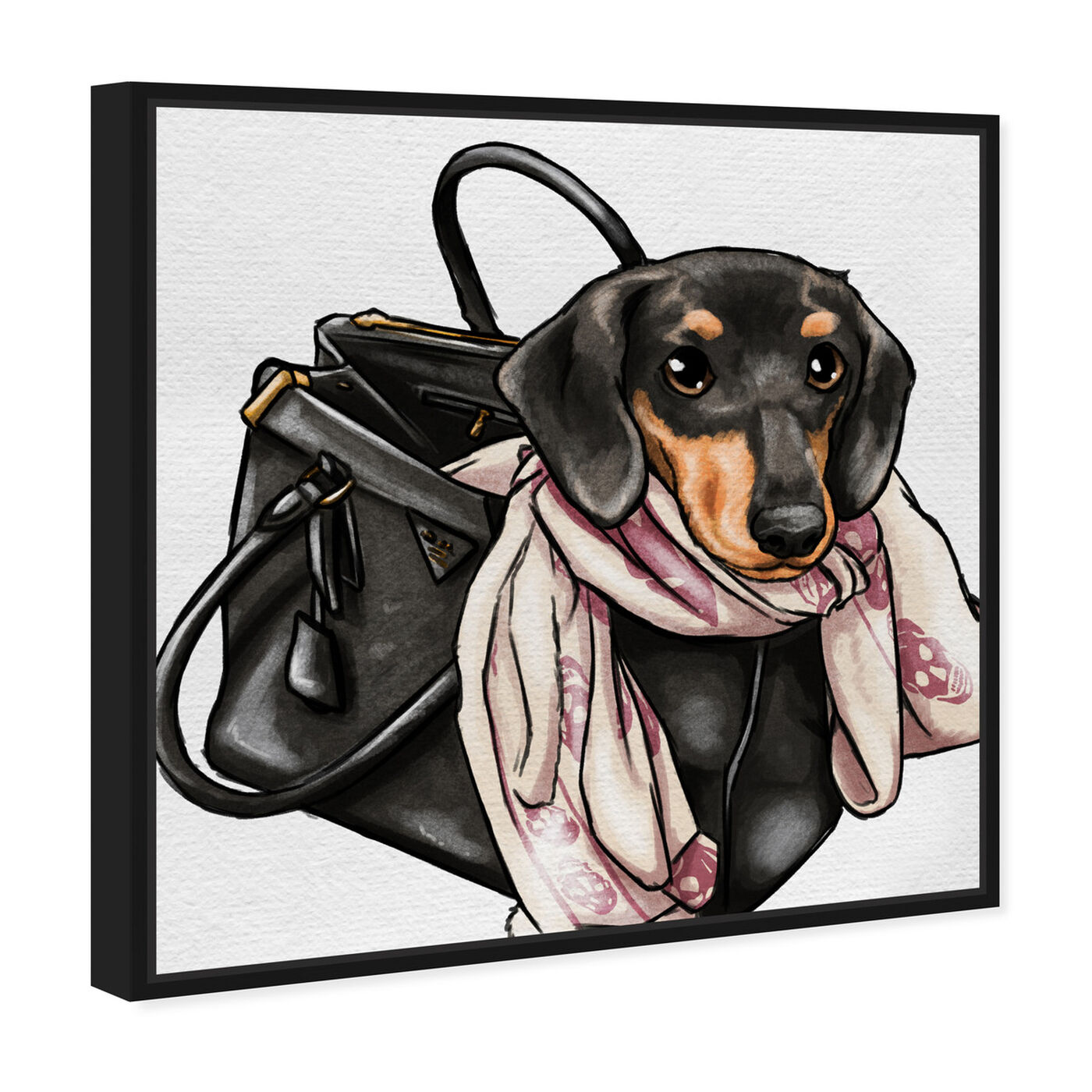 Angled view of Most Favorite Companion featuring fashion and glam and handbags art.
