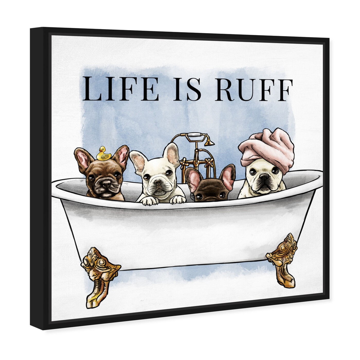 Angled view of Life is Ruff featuring bath and laundry and bathtubs art.