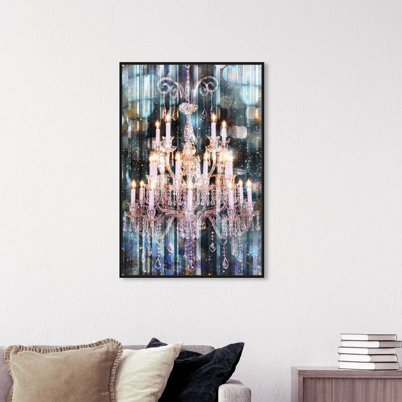 Hanging view of Diamond Covered Eyes featuring fashion and glam and chandeliers art.