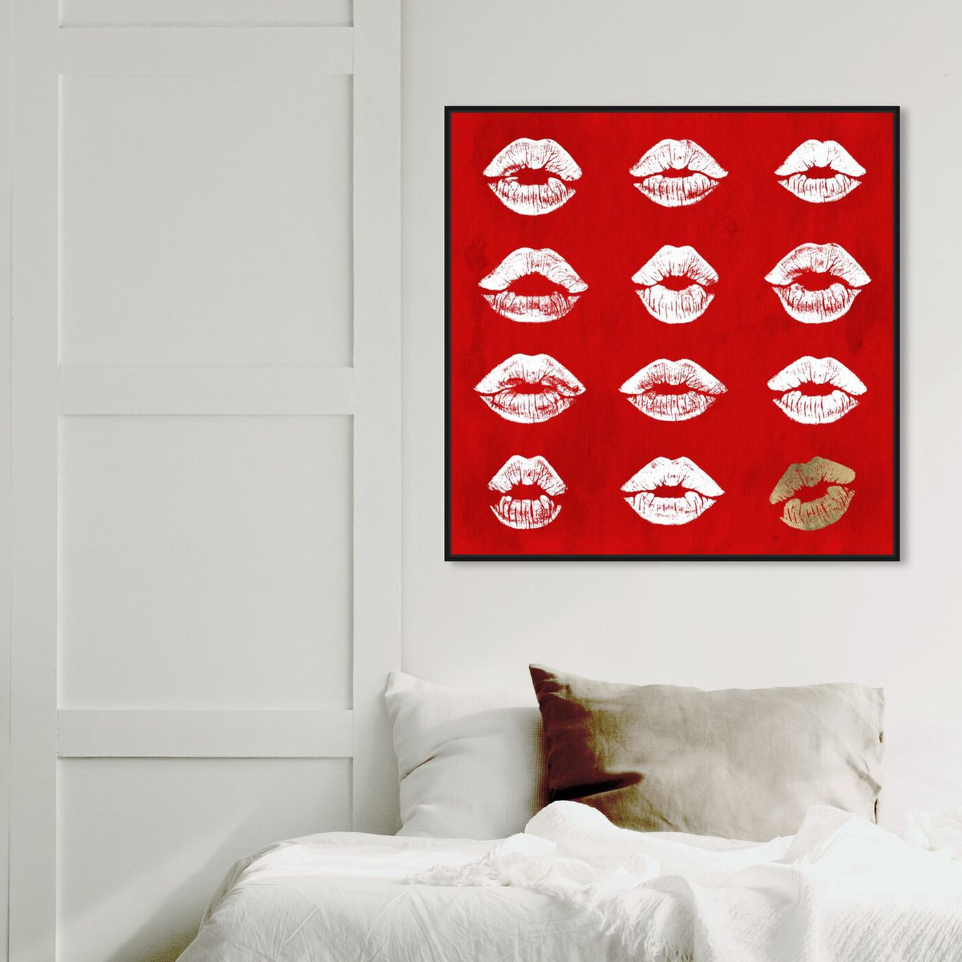 Hanging view of 24k Red Kisses featuring fashion and glam and lips art.