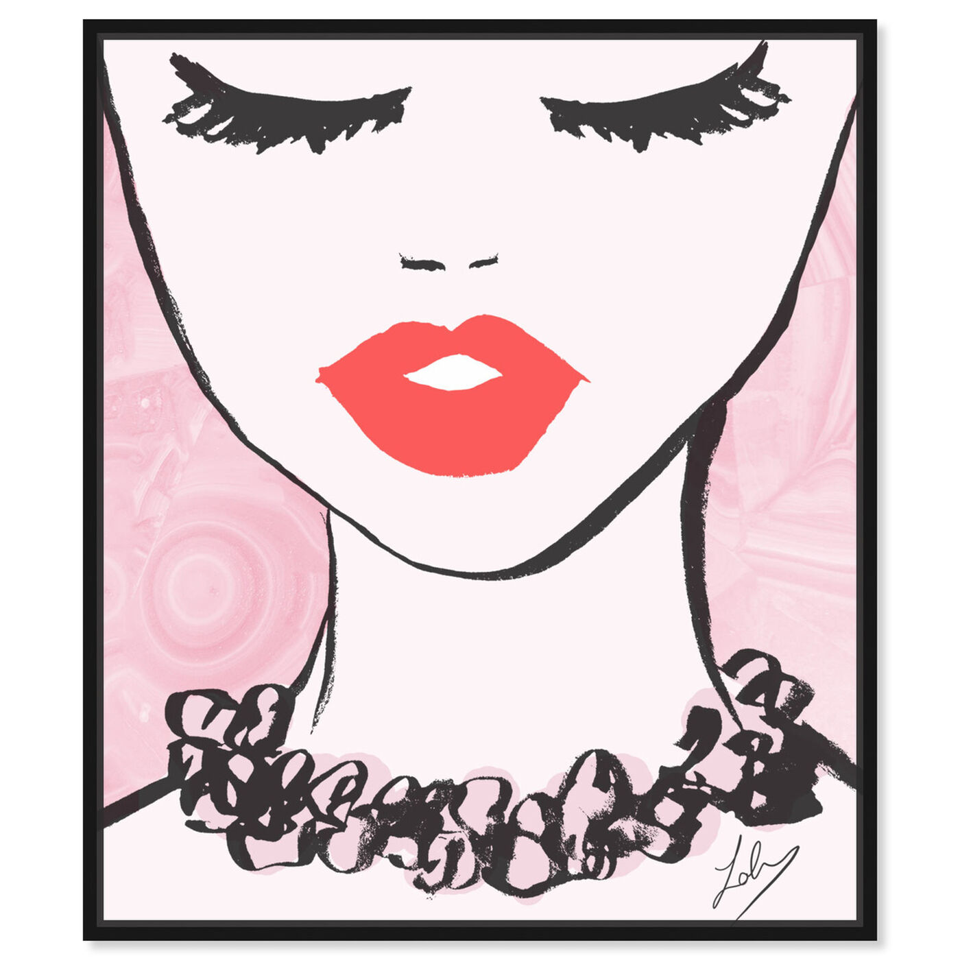 Front view of Classy Lips featuring fashion and glam and lips art.