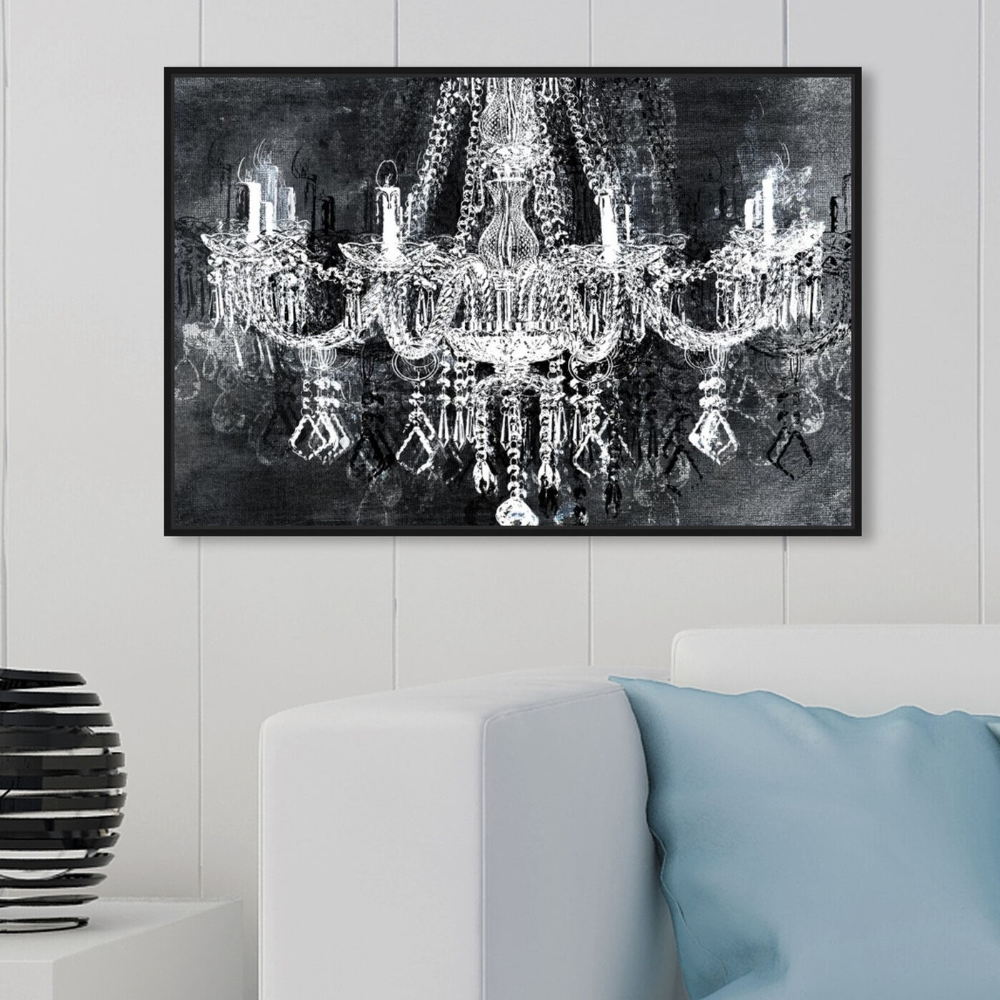 Hanging view of Crystal Attraction featuring fashion and glam and chandeliers art.