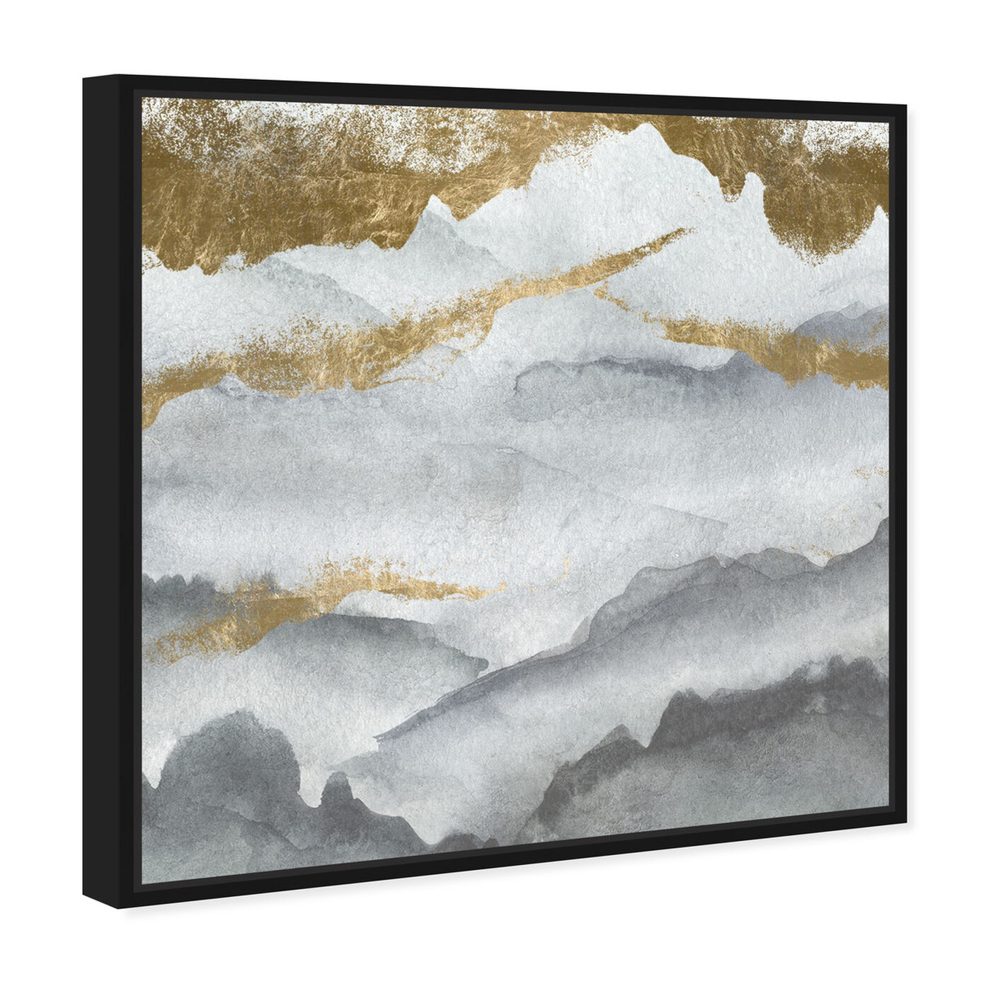 Angled view of Tibet Mountains featuring abstract and watercolor art.
