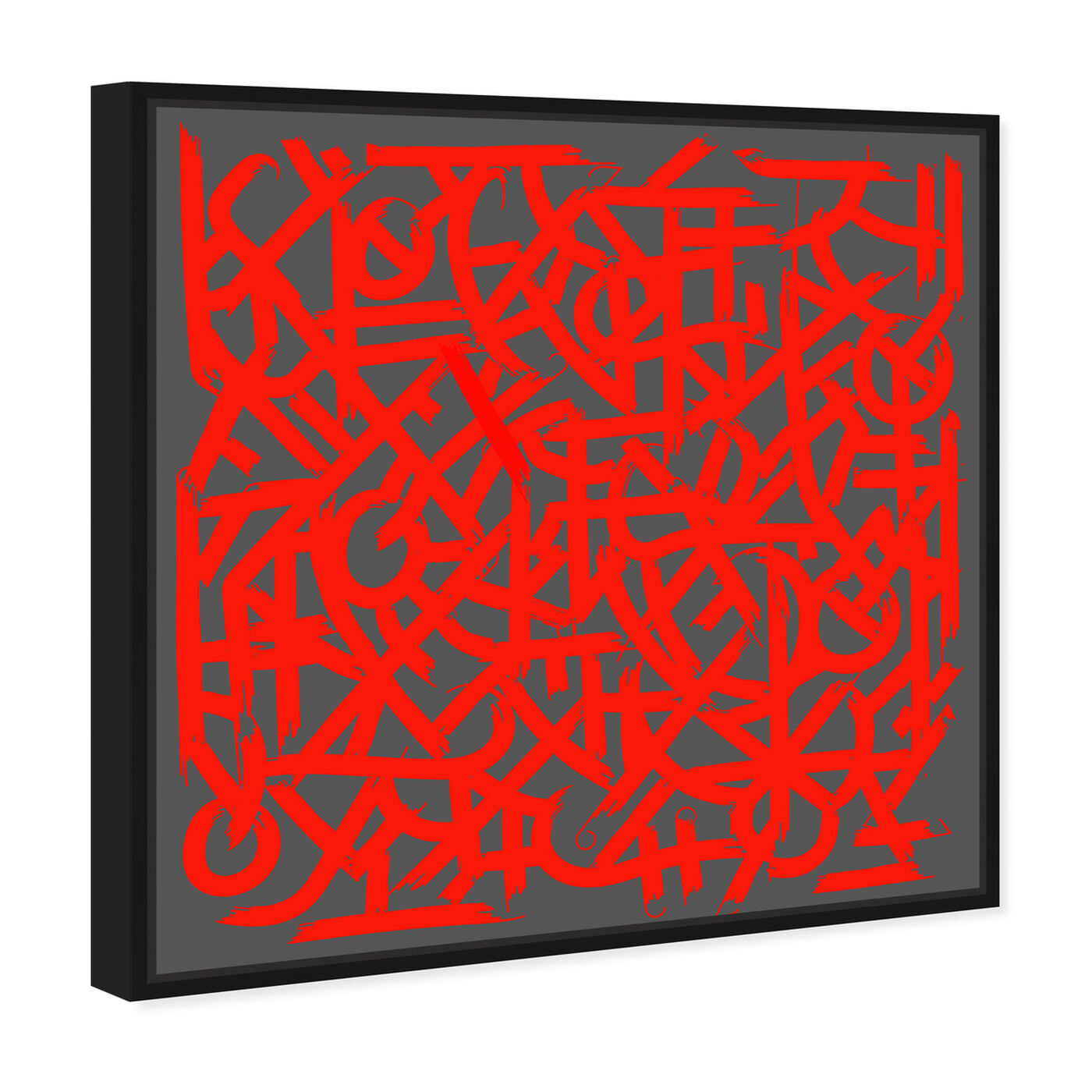 Angled view of Matt Bentley Hoover - Red featuring abstract and patterns art.